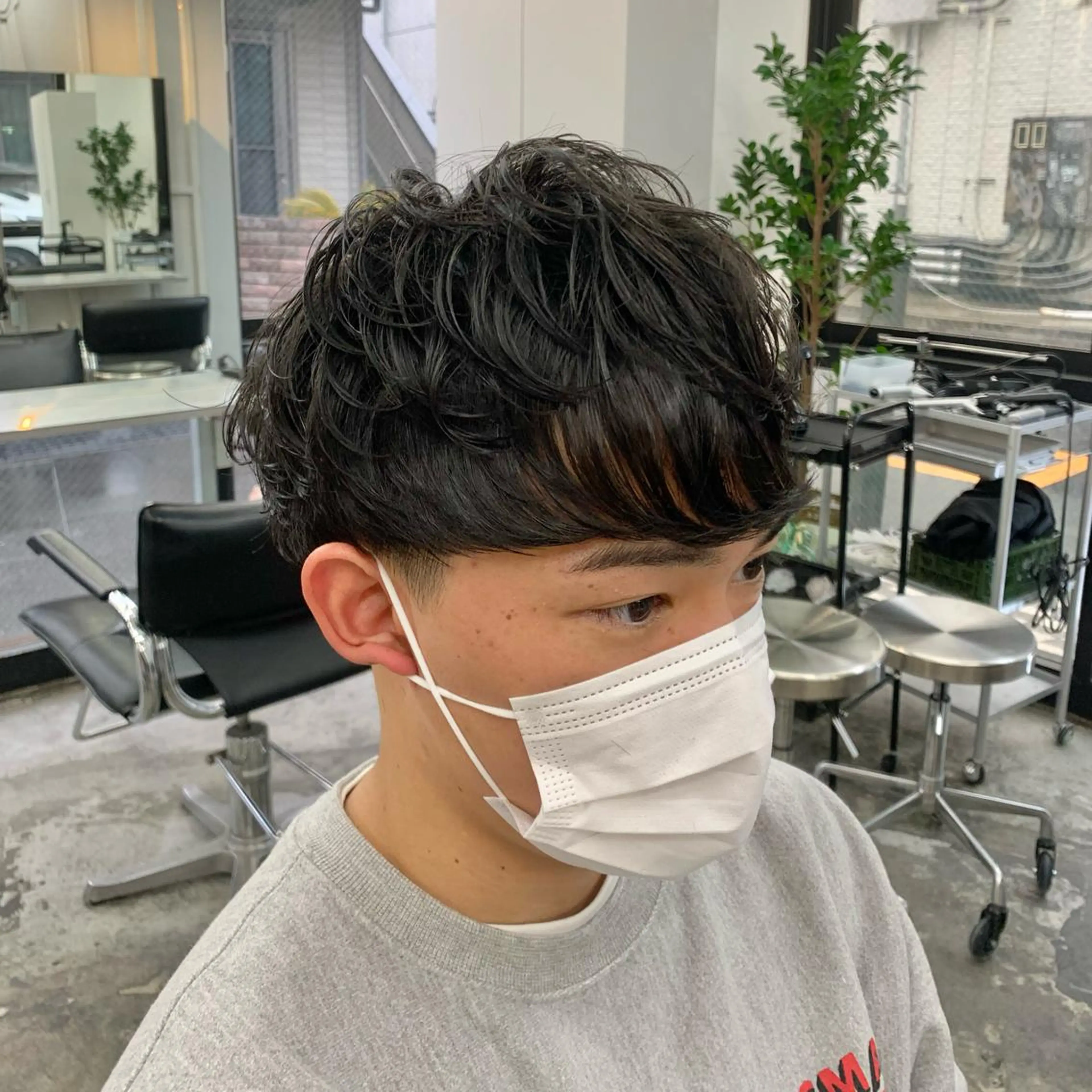 ショート パーマ メンズ メンズパーマ カット パーマ メンズ特化美容師/ 藤戸 椋のヘアスタイル