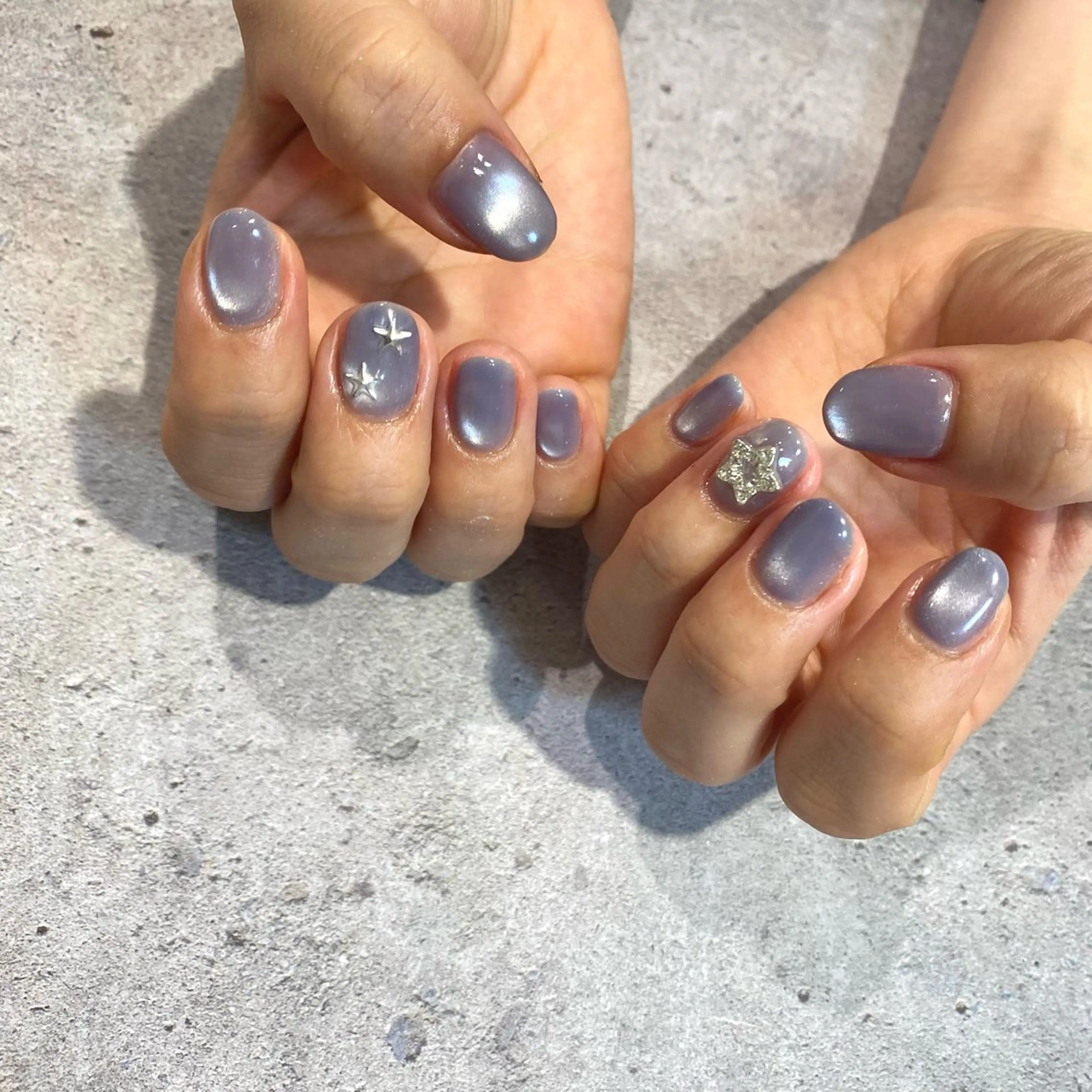 ネイル ブルー ハンドネイル WAVY airiのネイルデザイン