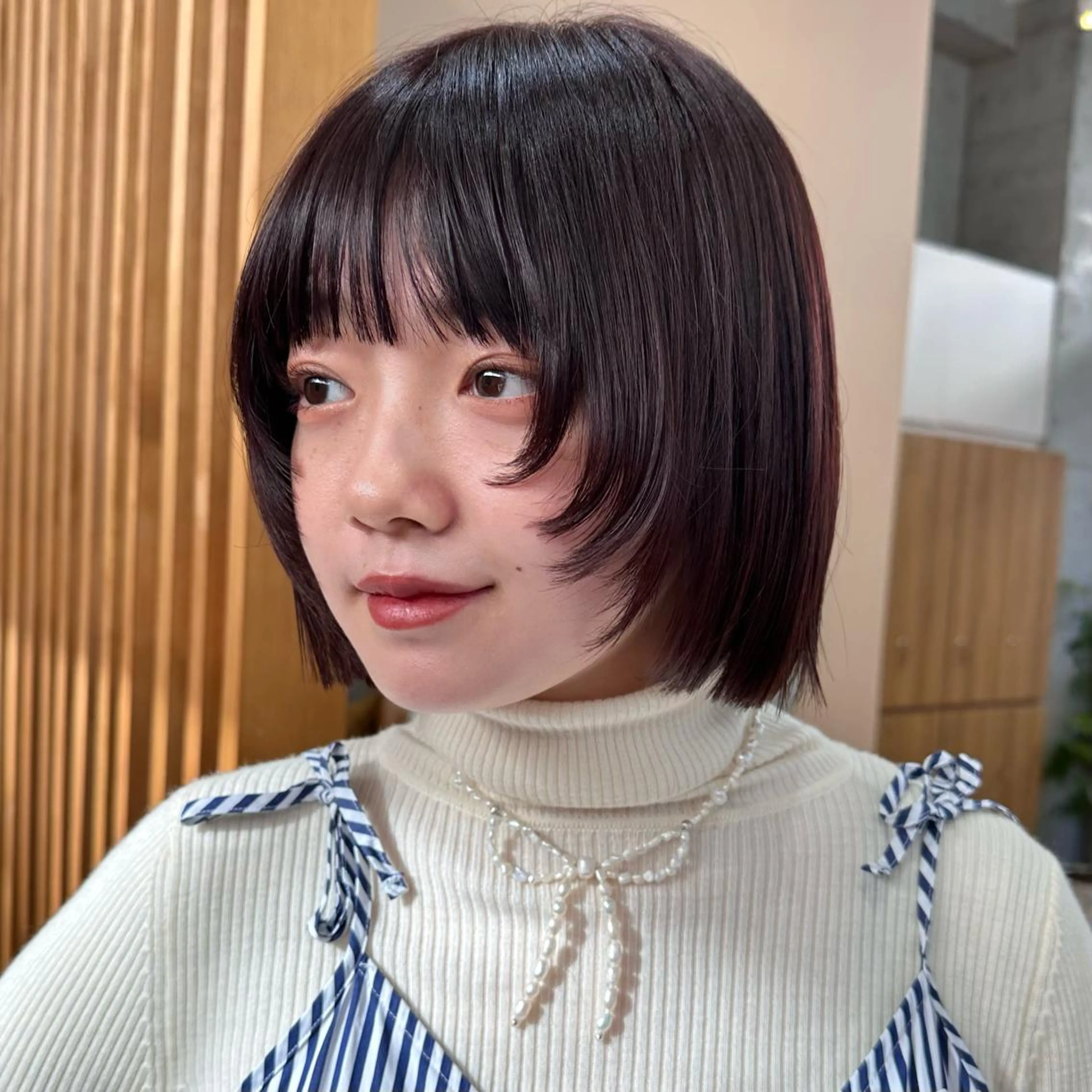 ショート カラー ダブルカラー ピンクカラー ボブ/レイヤー/ニュ アンスパーマ/小夏のヘアスタイル