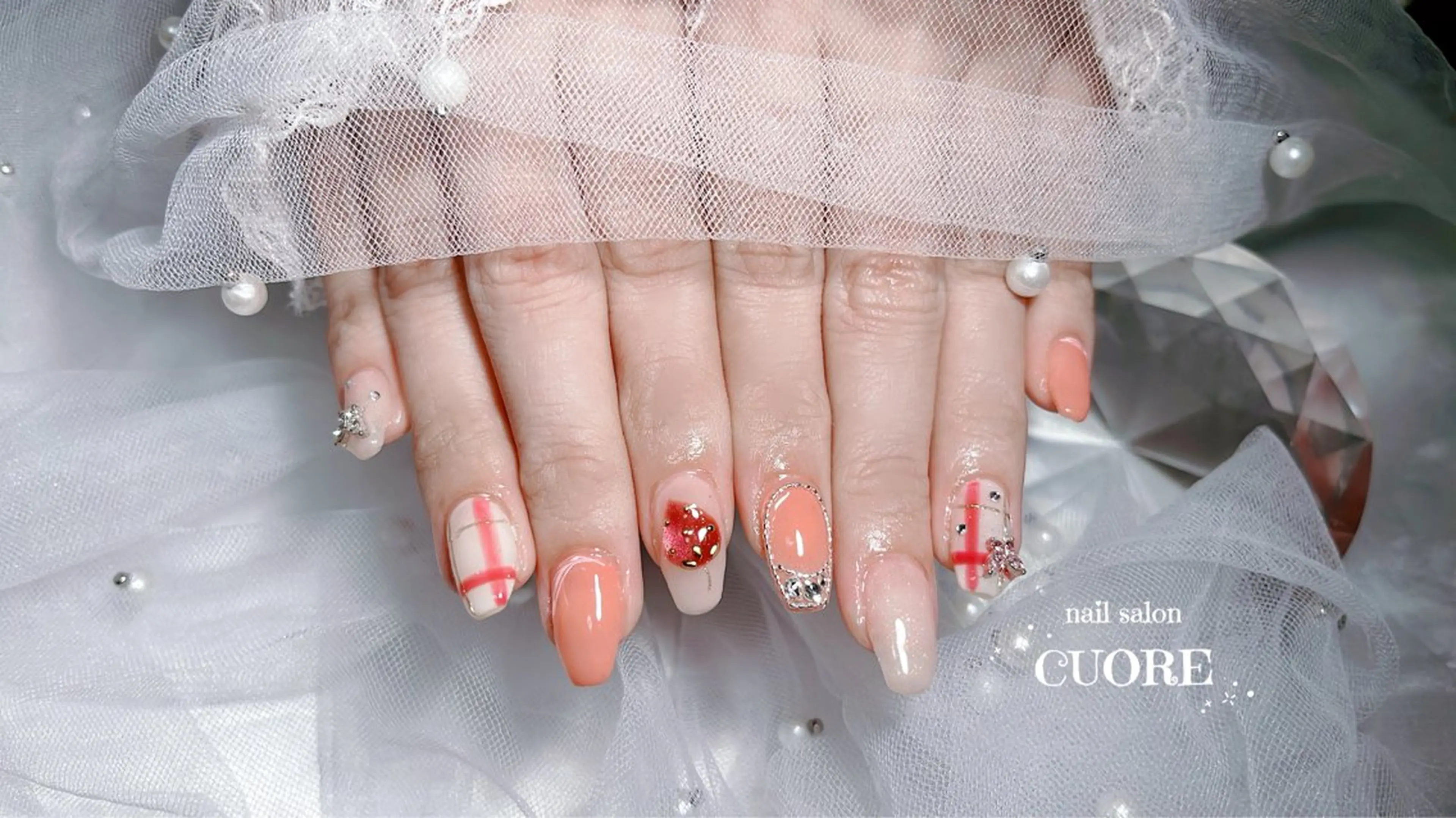 ネイル 持ち込み 春ネイル nail salon CUOREのネイルデザイン