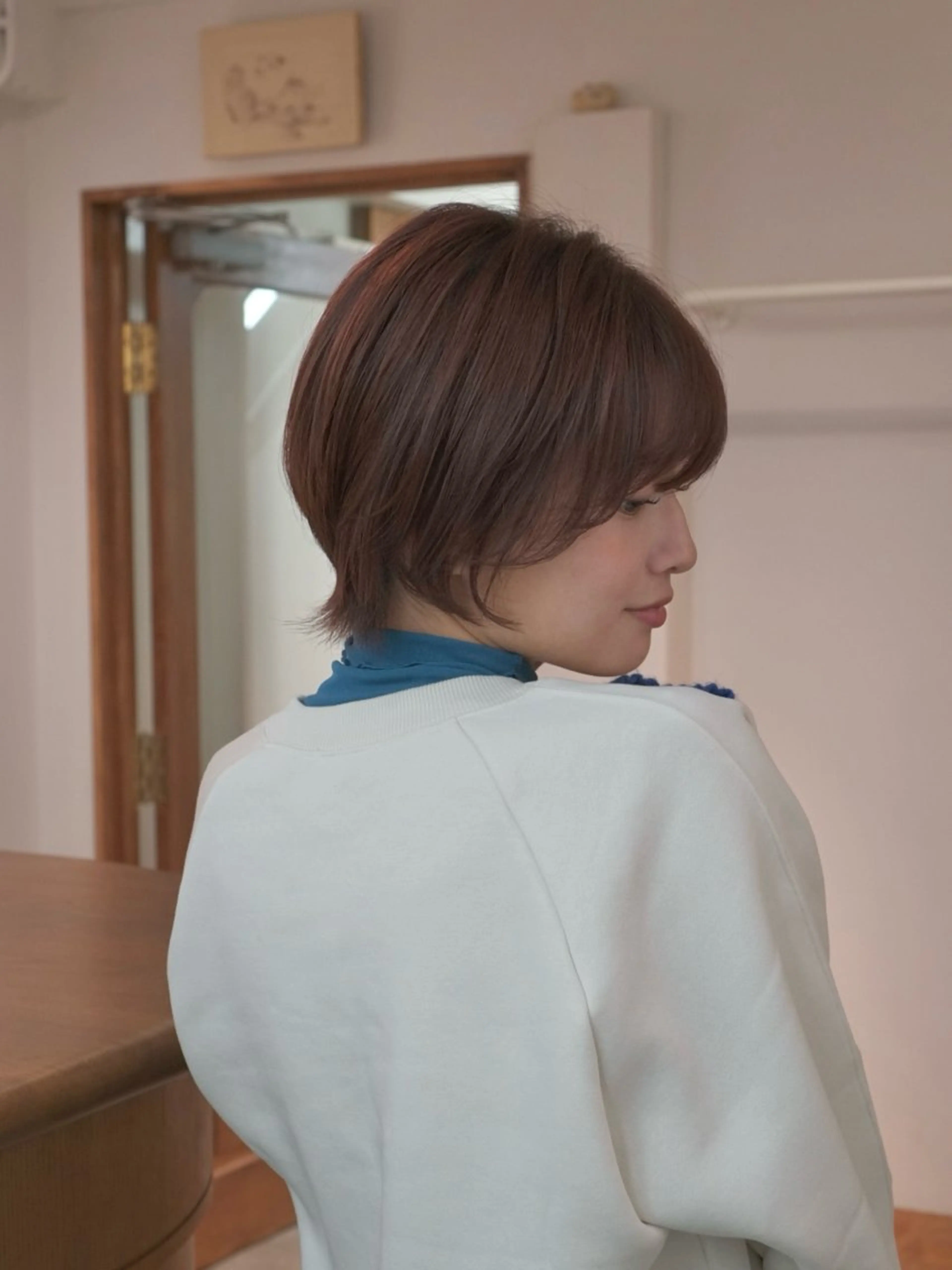 ショート 綾/ベージュカラー /パーマ🩰のヘアスタイル