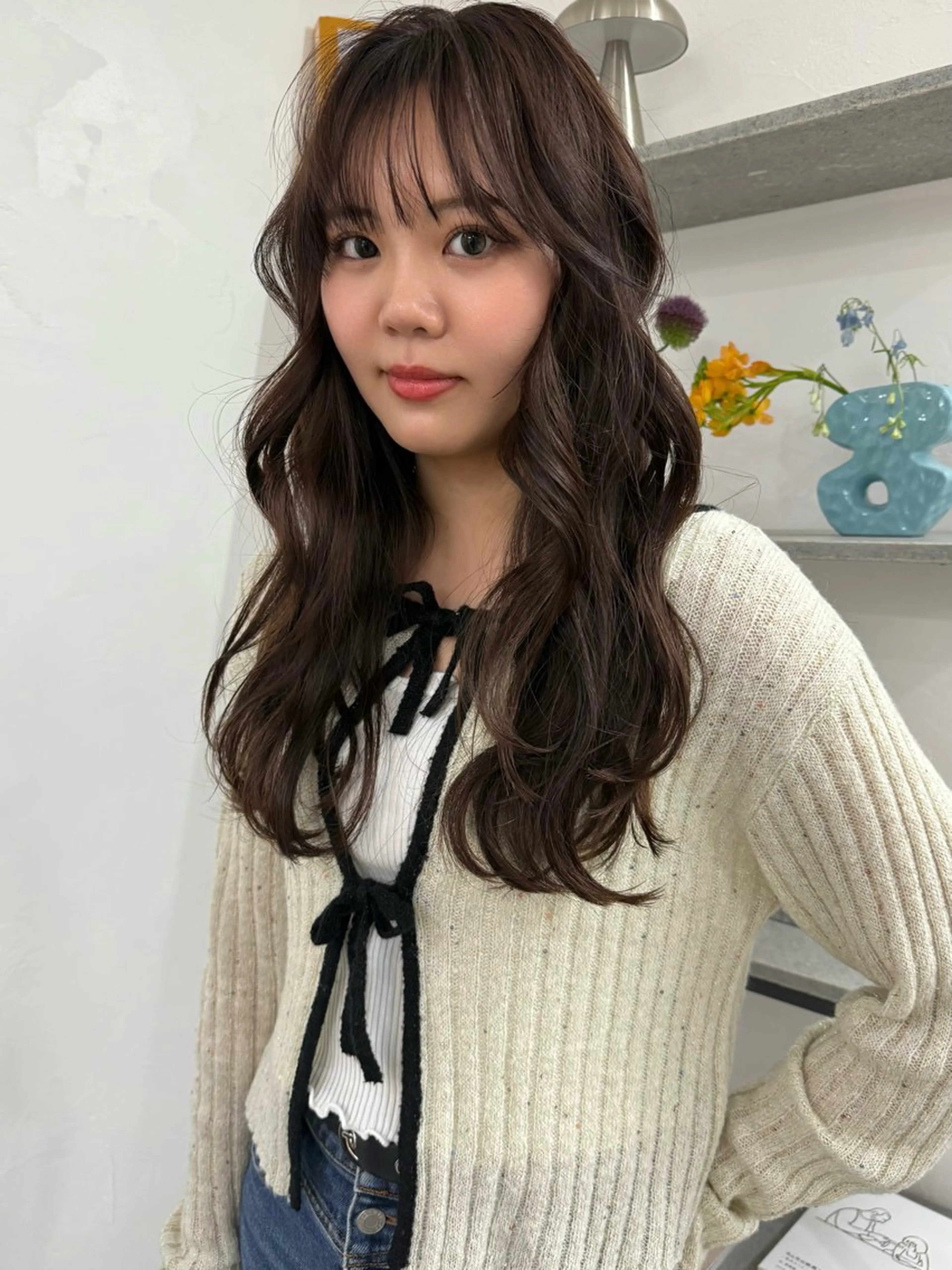 ロング ヘアカラー イシイ モエカのヘアスタイル