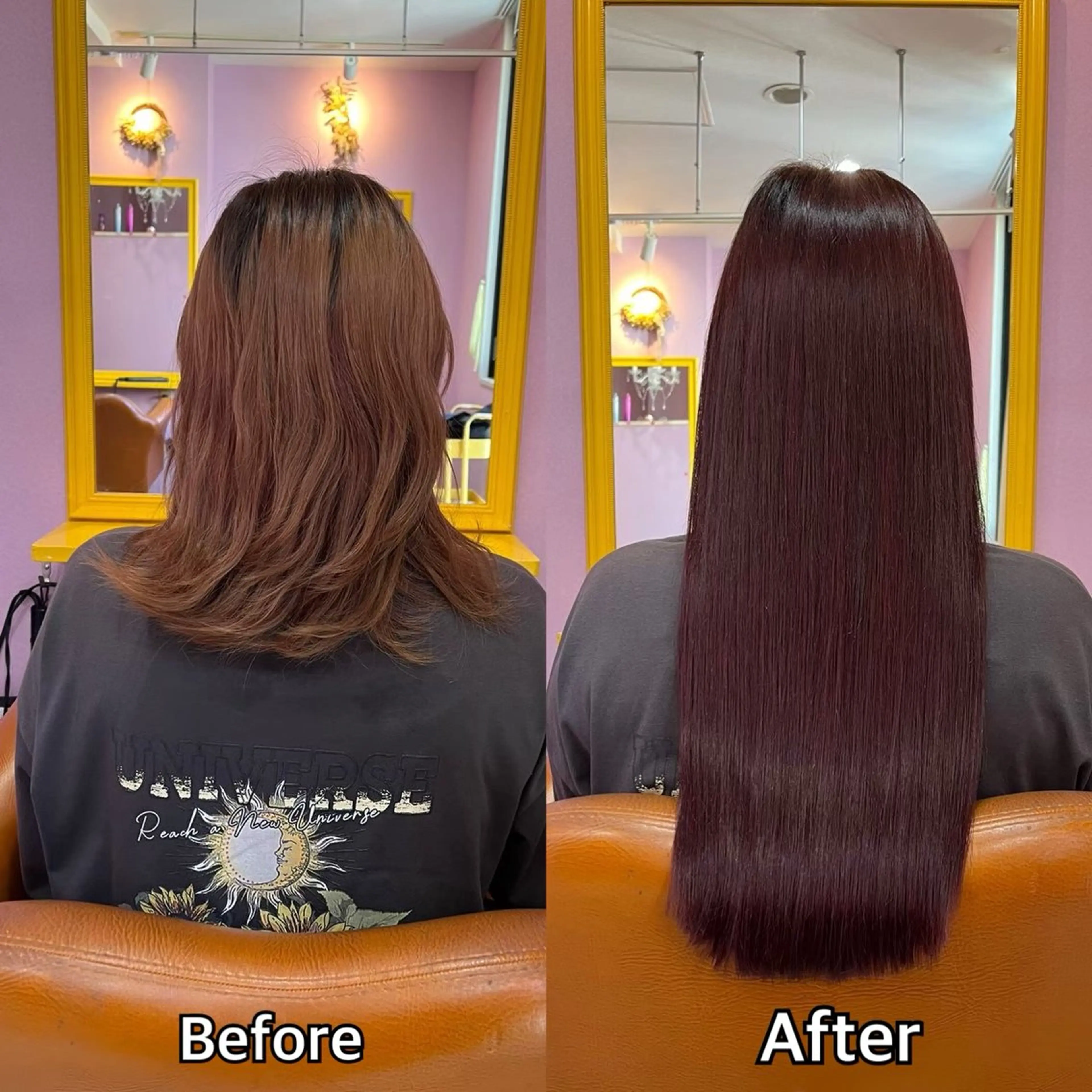 ロング シール＋ちび編み込み エクステ梅田🐨のヘアスタイル