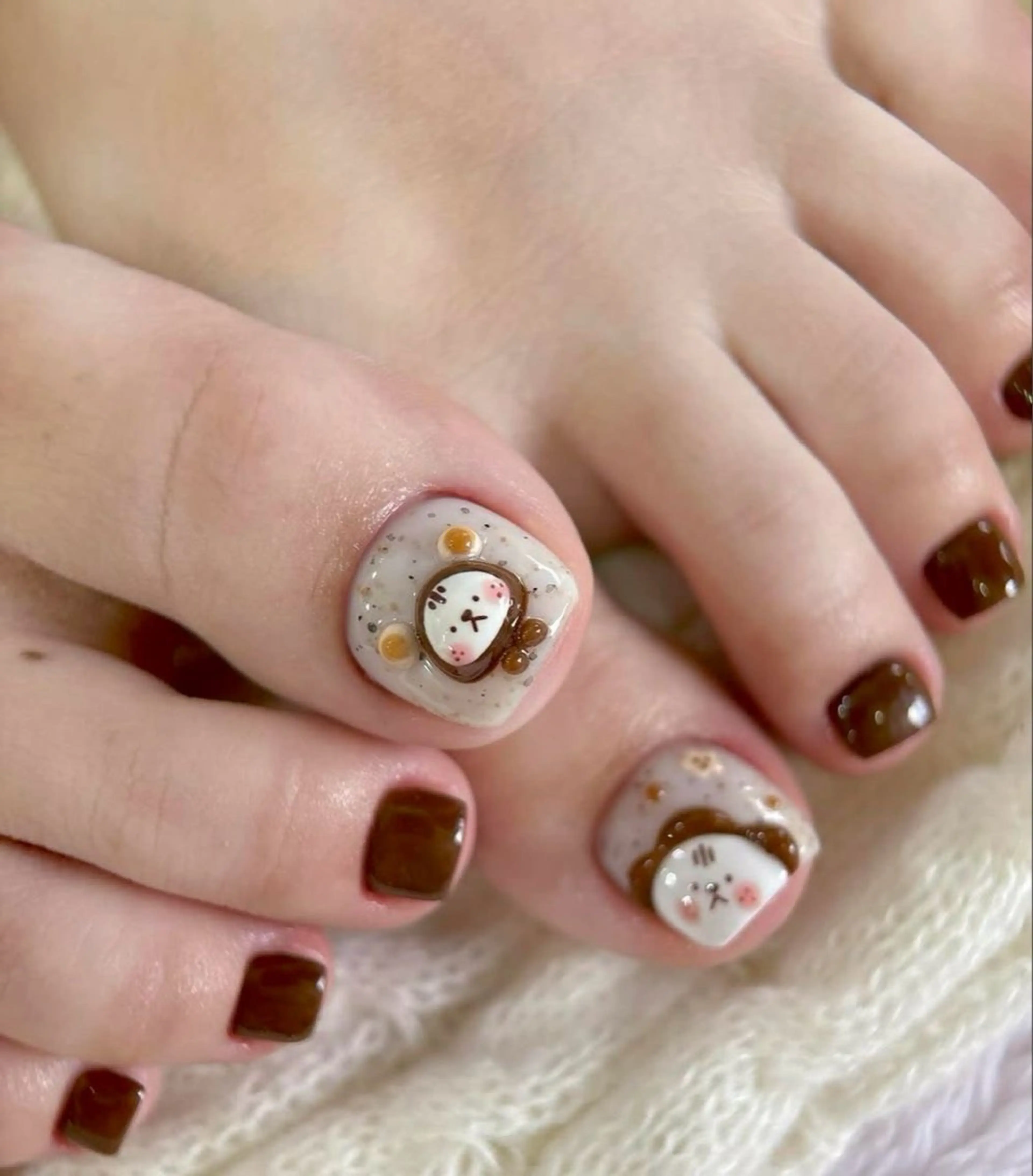 ネイル 韓国ネイル 持ち込み ニュアンスネイル ネイルチップ 冬ネイル RINN ANA.CHUOのネイルデザイン