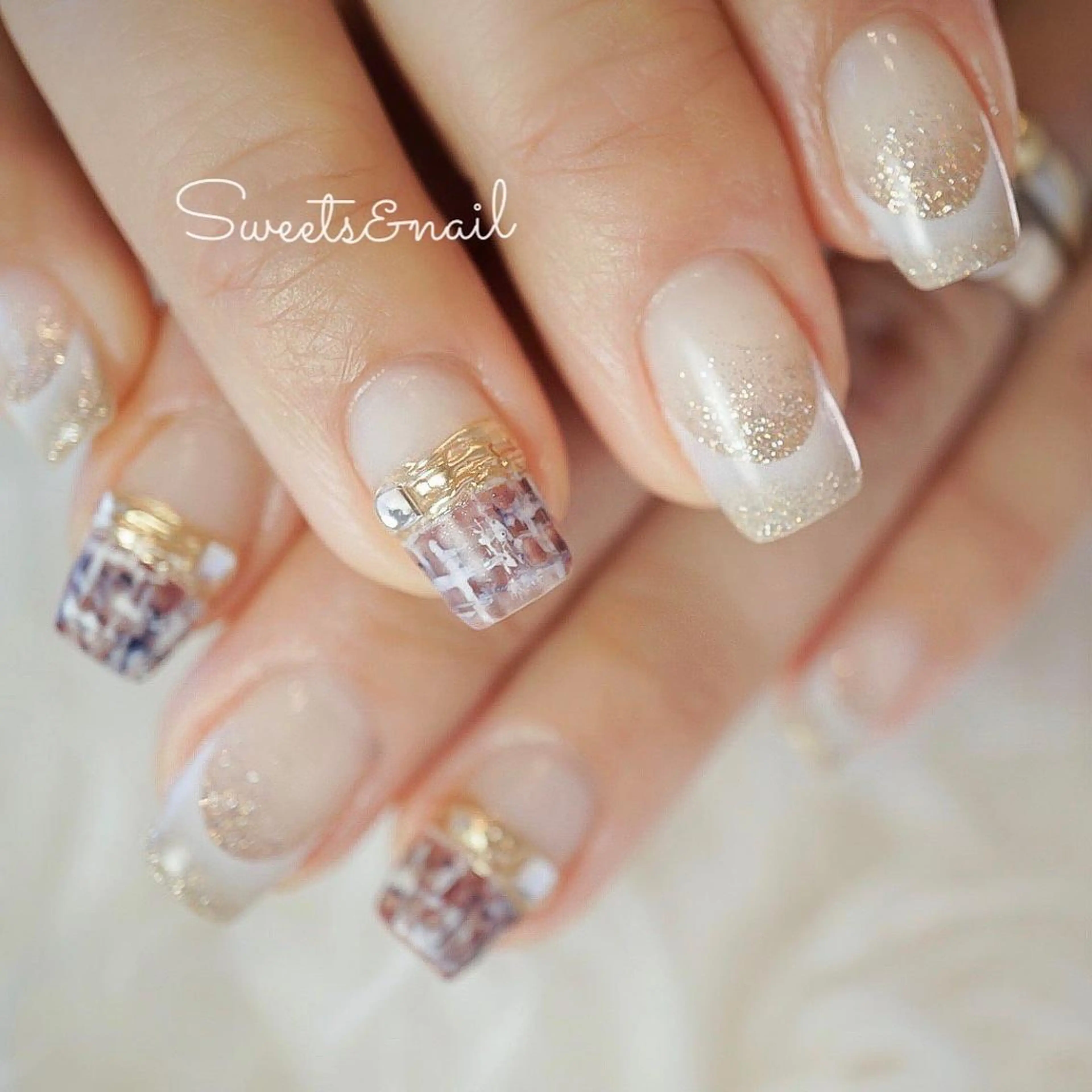 ネイル フレンチネイル ジェルネイル グラデーション Sweets＆ nail みなこのネイルデザイン