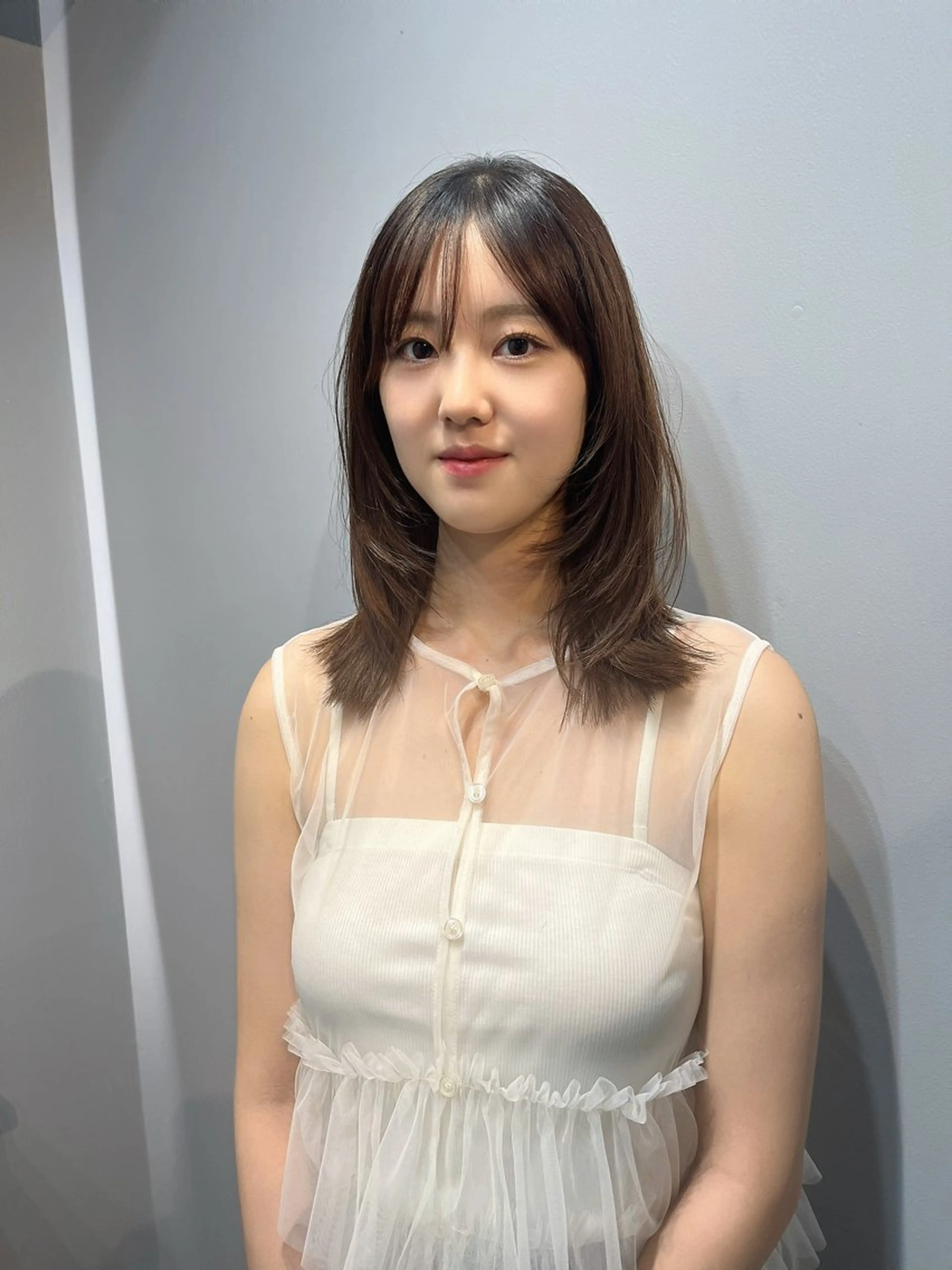 ミディアム 髪質改善/韓国ヘア/ 赤み消し/sahoのヘアスタイル