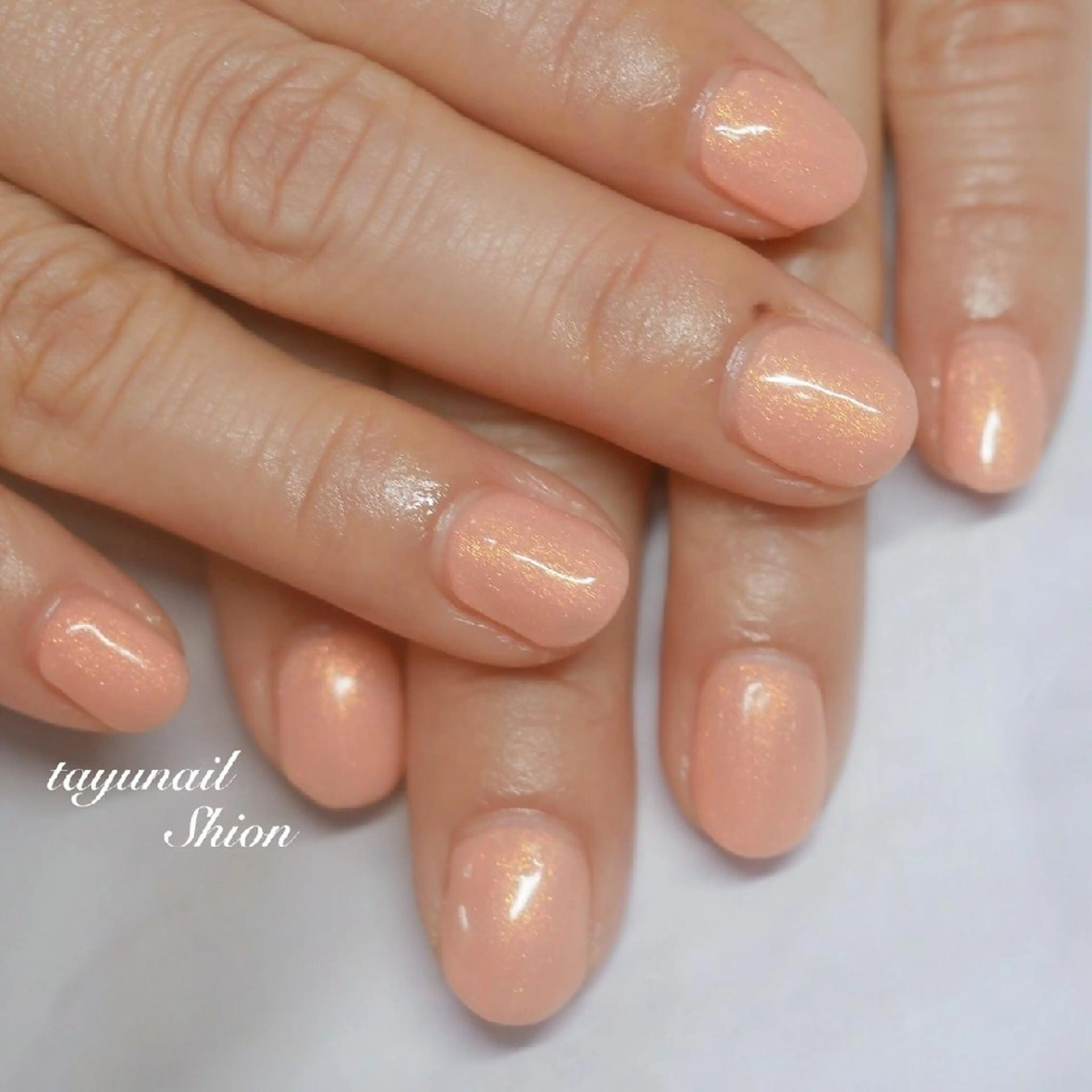 ネイル ブルー ジェルネイル オレンジ パラジェル ネイルサロン 【たゆnail】のネイルデザイン