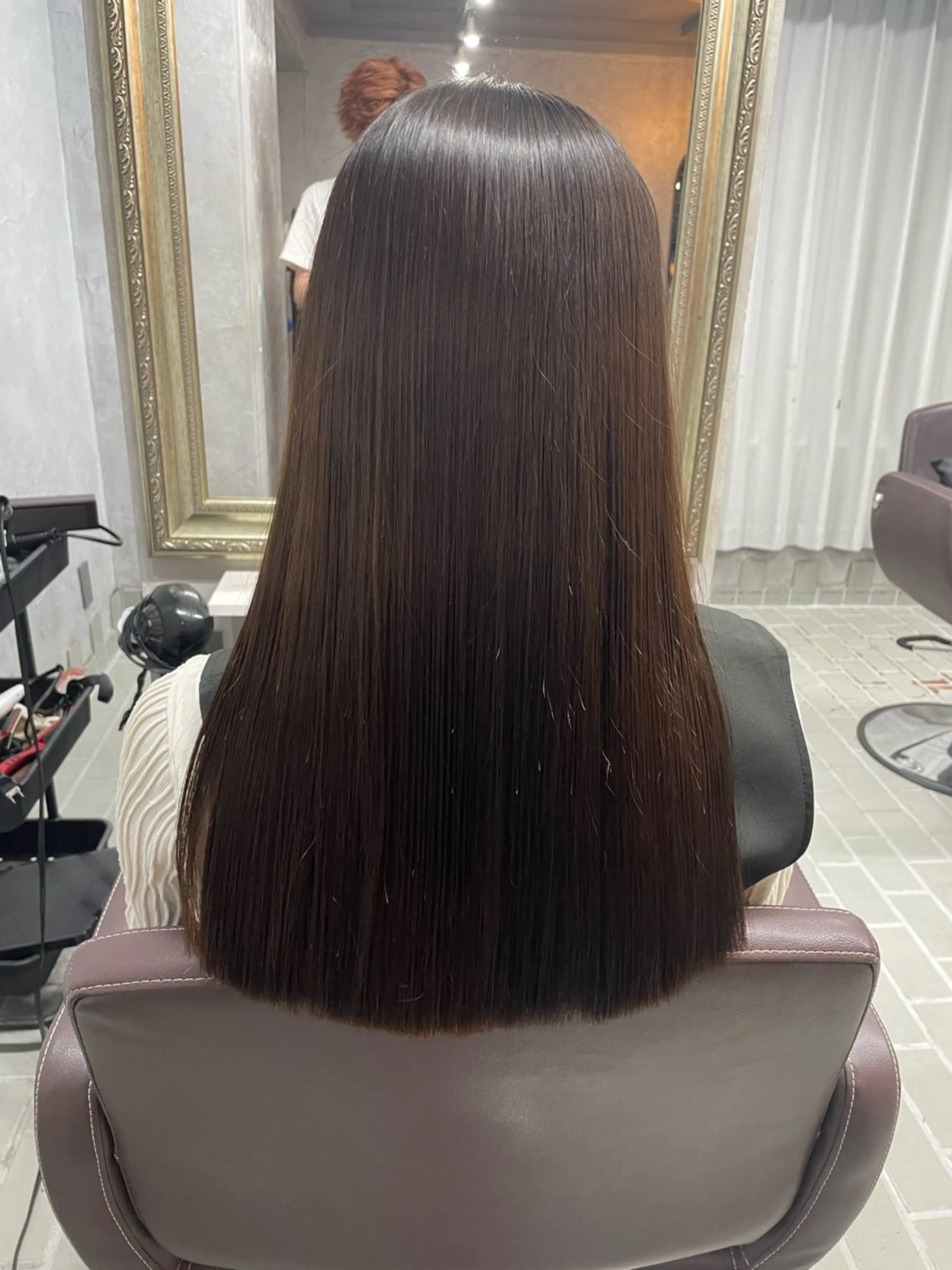 ロング 縮毛矯正 カット 縮毛矯正 トリートメント 艶髪/透明感カラー 山﨑俊輔のヘアスタイル