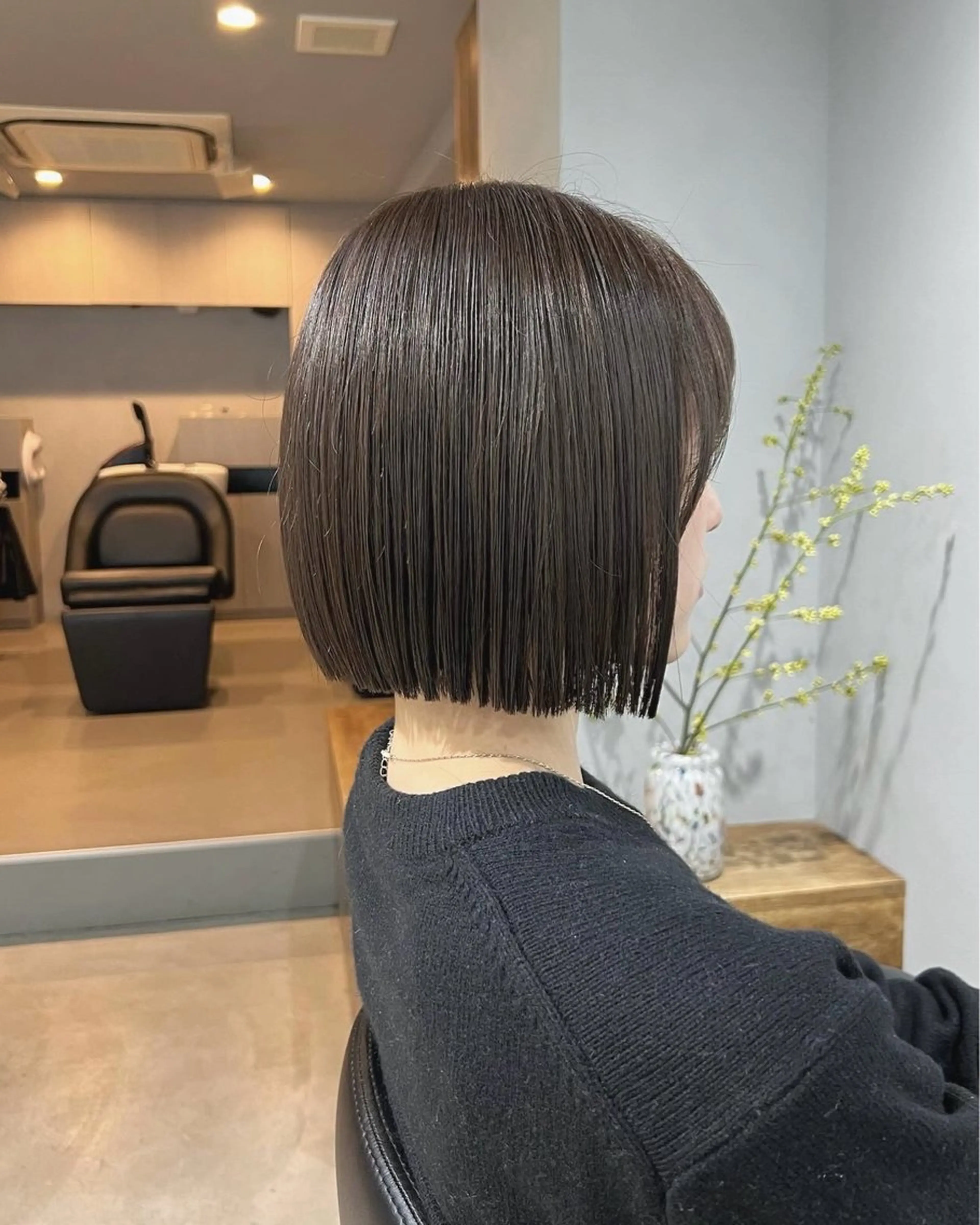 ミディアム カラー カット ヘアカラー トリートメント akane/ボブ /オリーブベージュのヘアスタイル