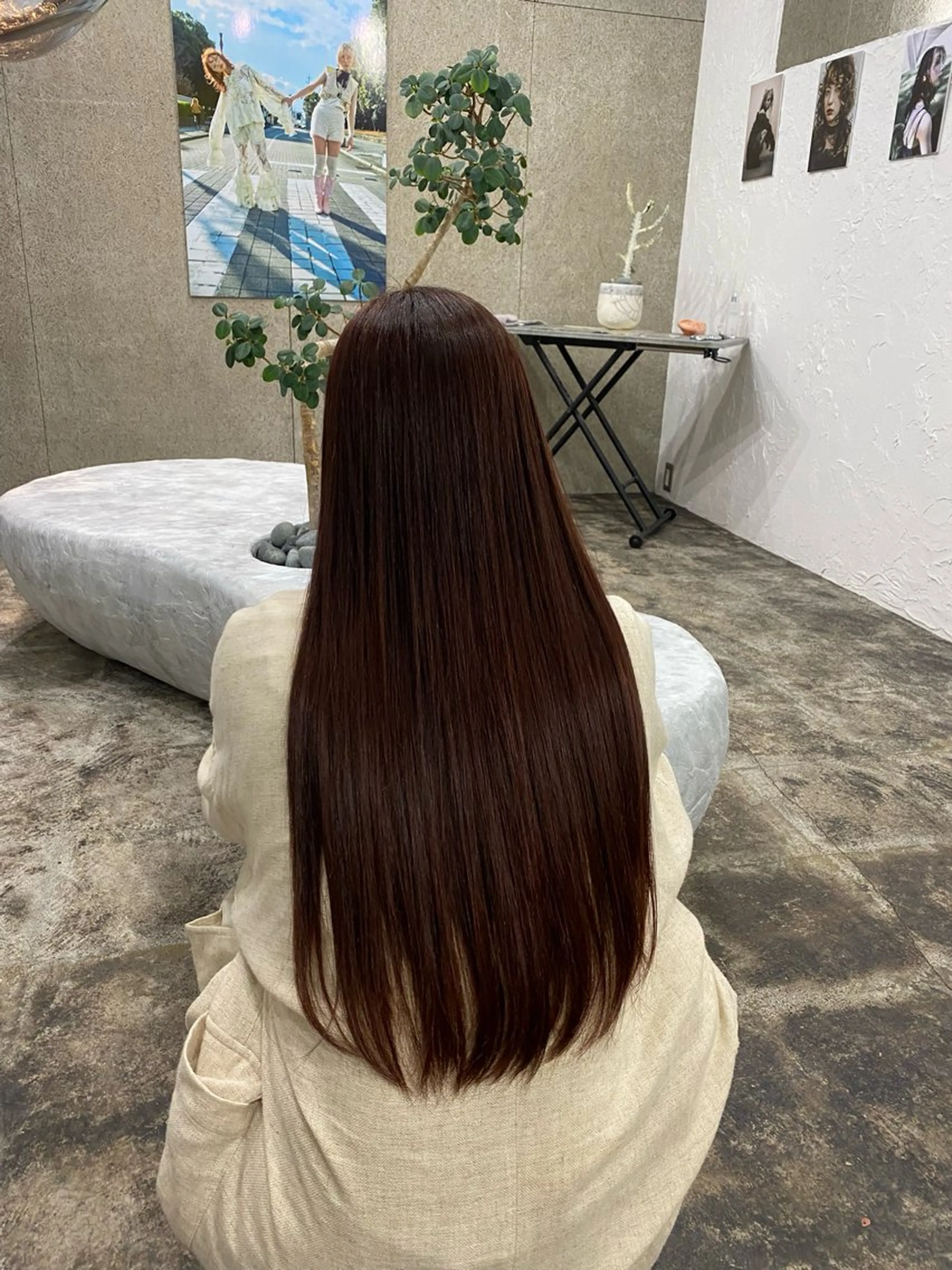 カラー ブラウンカラー ピンクカラー KUBO HADUKIのヘアスタイル