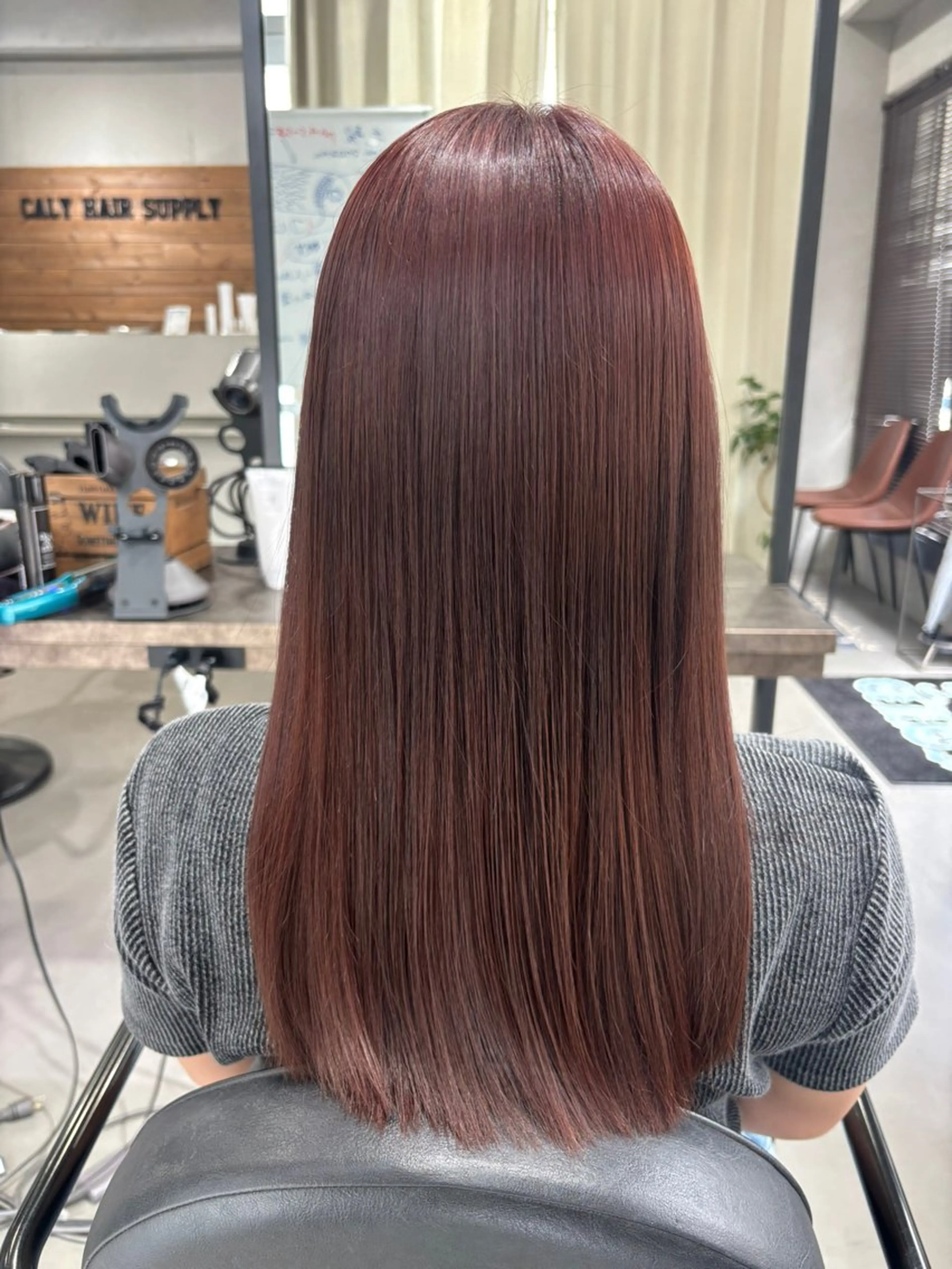 ロング ピンクブラウン 髪質改善 トリートメント TELAHAIR 石岡♡Rinaのヘアスタイル