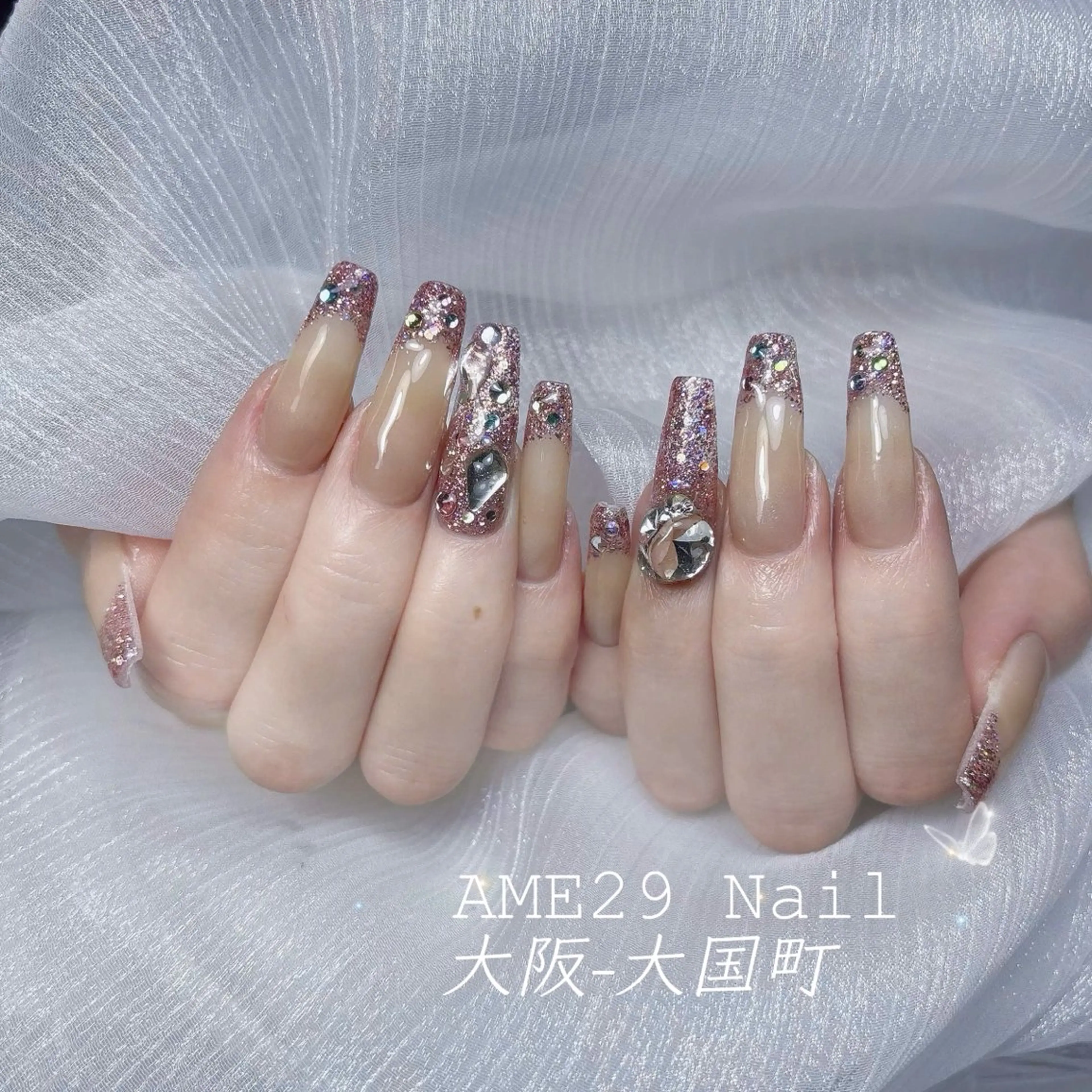 ネイル 長さ出し フラッシュネイル マグネットネイル ワンカラーネイル ネイルチップ AME29 Nail ネイルサロンのネイルデザイン