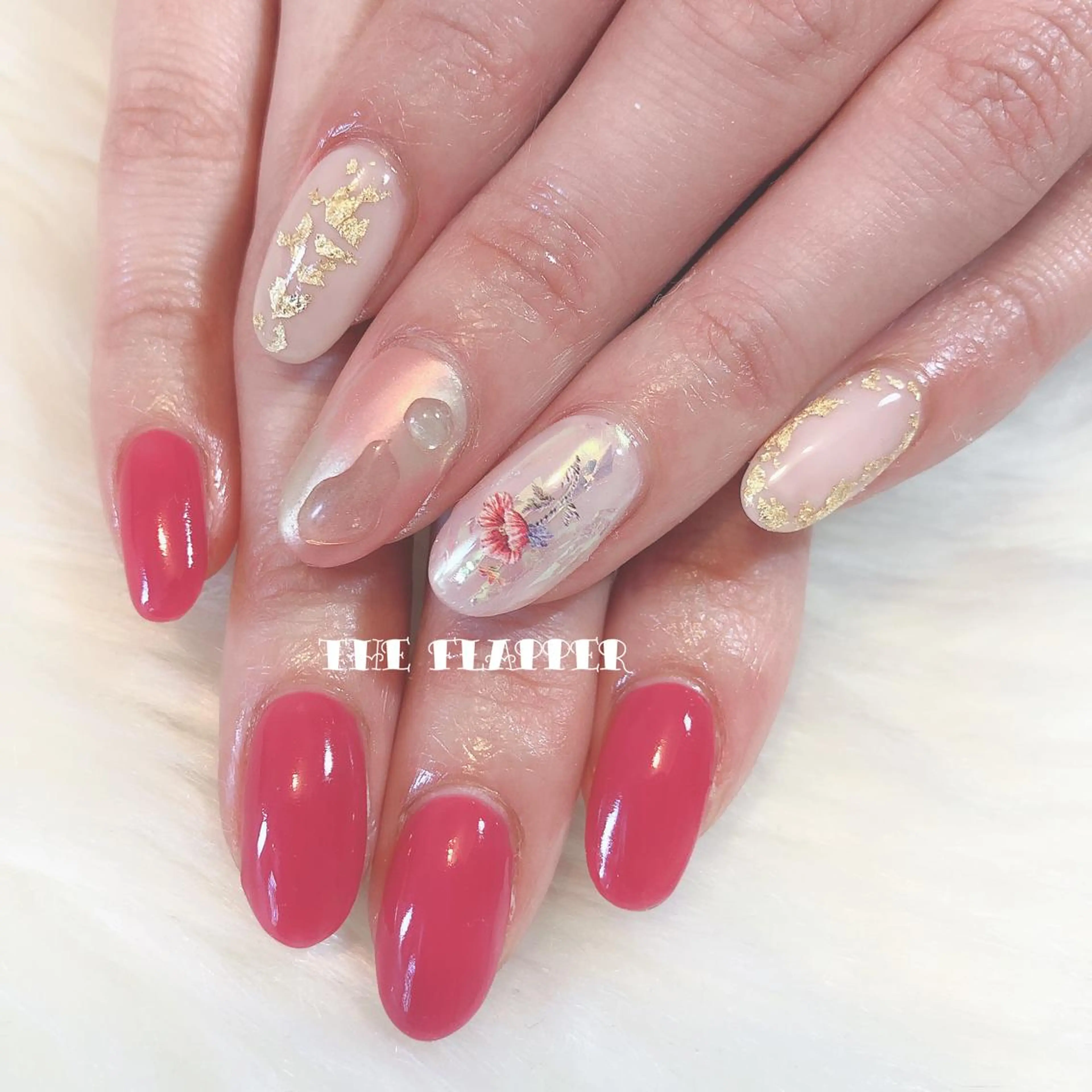 ネイル フラワーネイル マットネイル 持ち込み ハンドネイル フットネイル THE FLAPPERのネイルデザイン