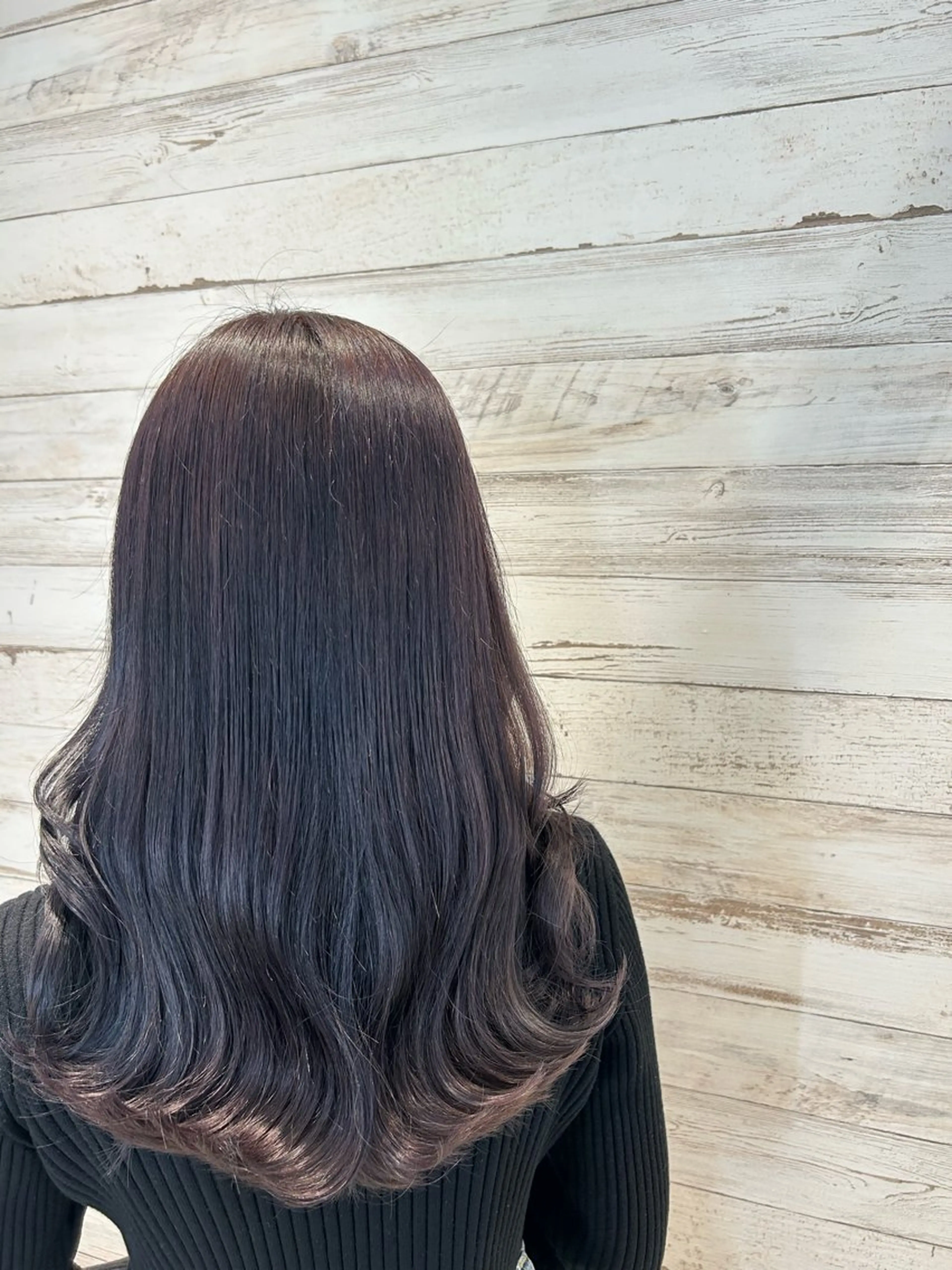 セミロング カラー ブリーチ ダブルカラー ラベンダーカラー パープルカラー バイオレットカラー 髪質改善/縮毛矯正 ツヤ髪🩷さつきのヘアスタイル