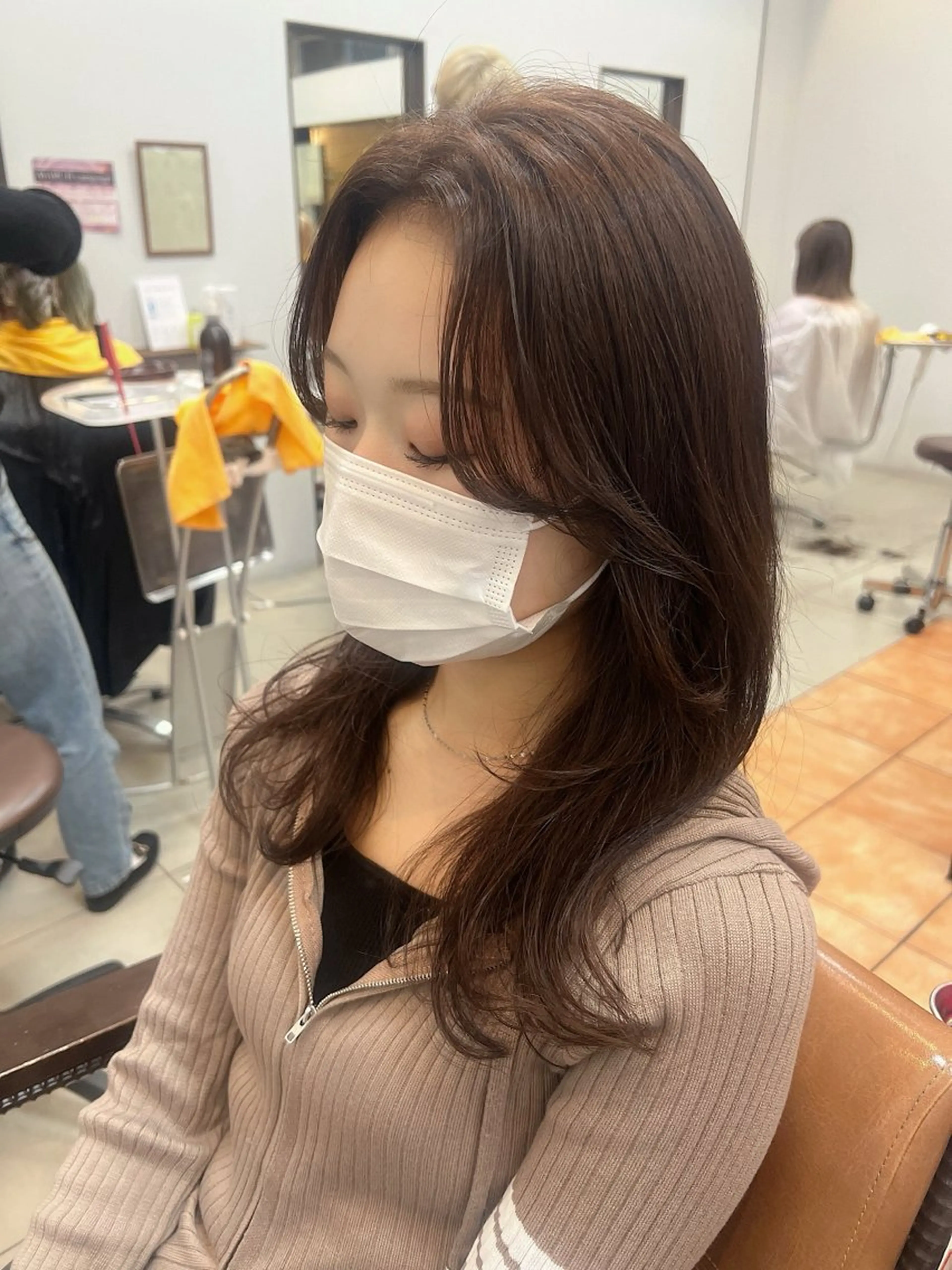 ミディアム カラー ブラウンカラー ヘアカラー トリートメント 頭皮×髪質改善 透明感カラー💎中村のヘアスタイル