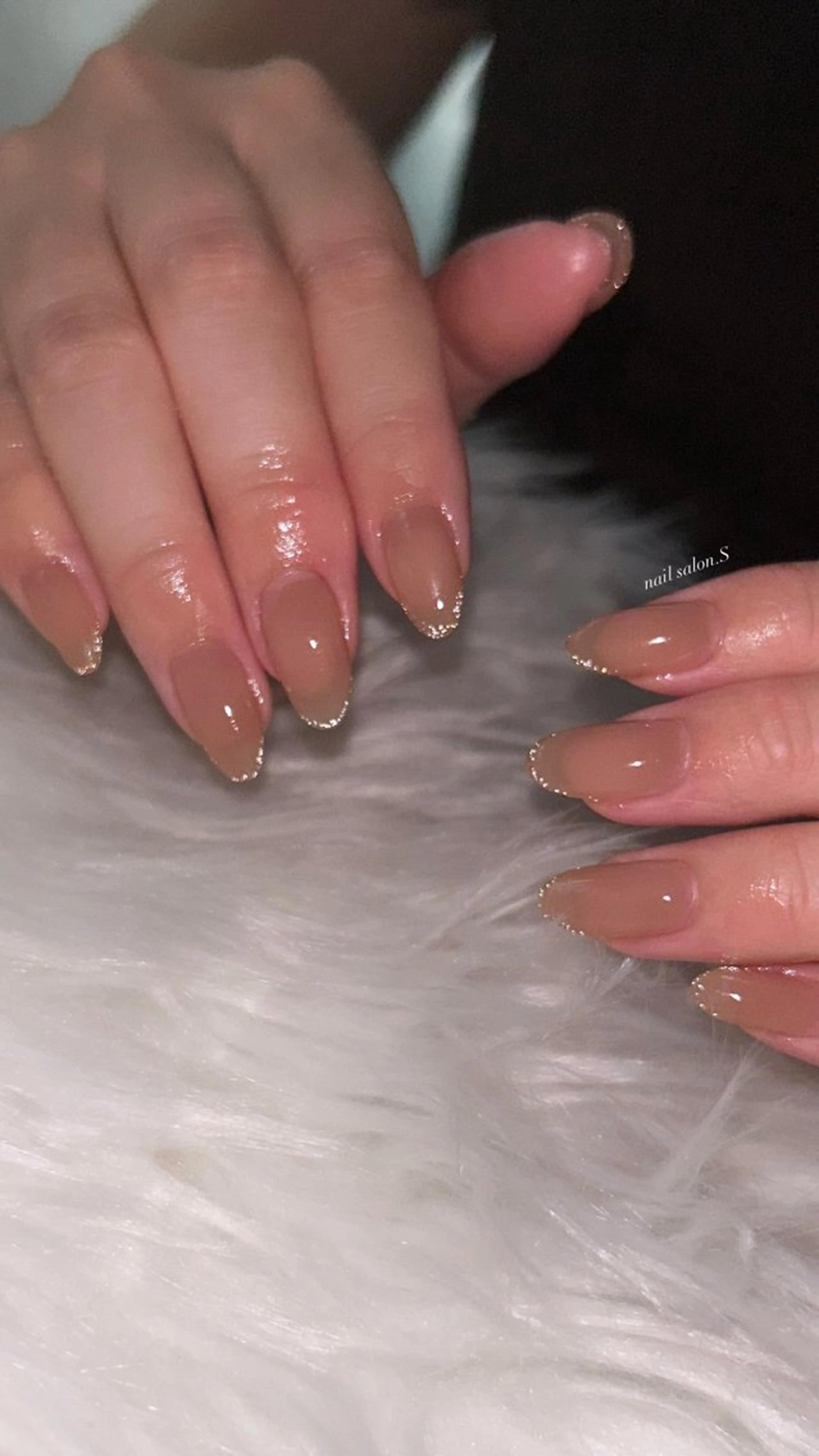 ネイル 長さ出し フラッシュネイル フレンチネイル 関山 志乃のネイルデザイン