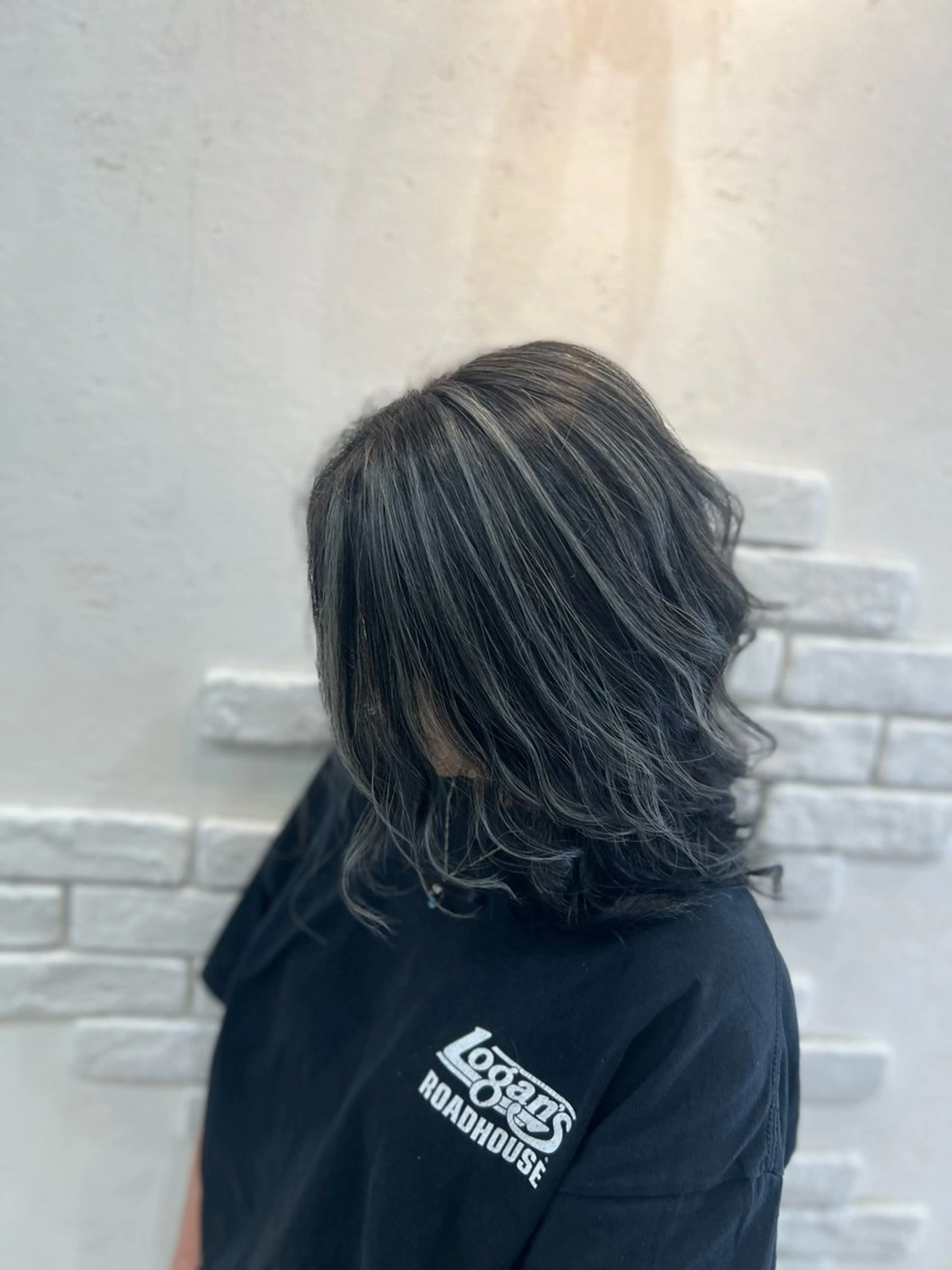 セミロング ヘアカラー 太白区/白髪ぼかし ハイライト/千葉達人のヘアスタイル