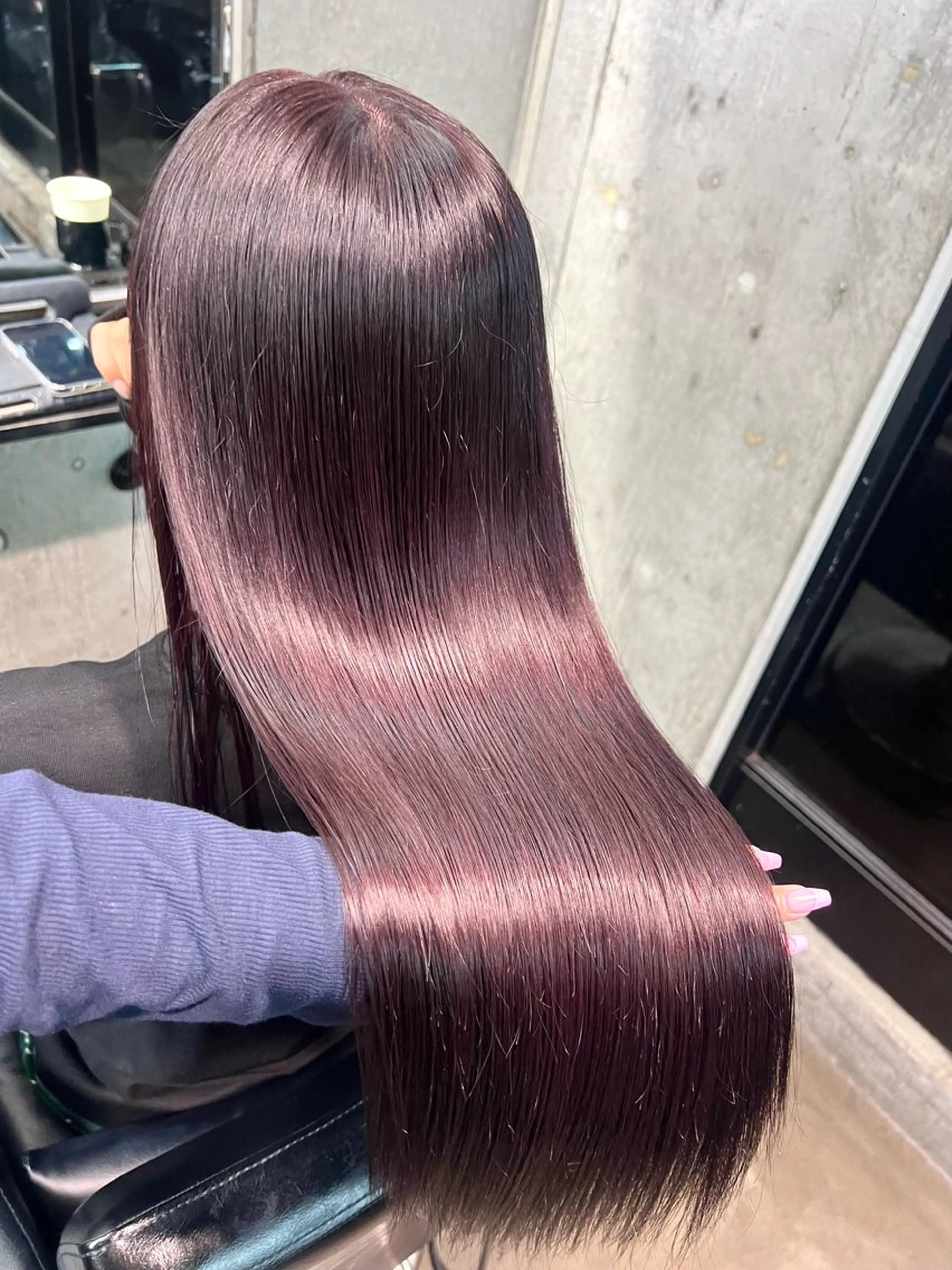 ロング カラー ブリーチ ケアブリーチ ハイトーンカラー ラベンダーカラー ヘアカラー トリートメント 透明感カラー ✨ 韓国艶髪💗菅原のヘアスタイル