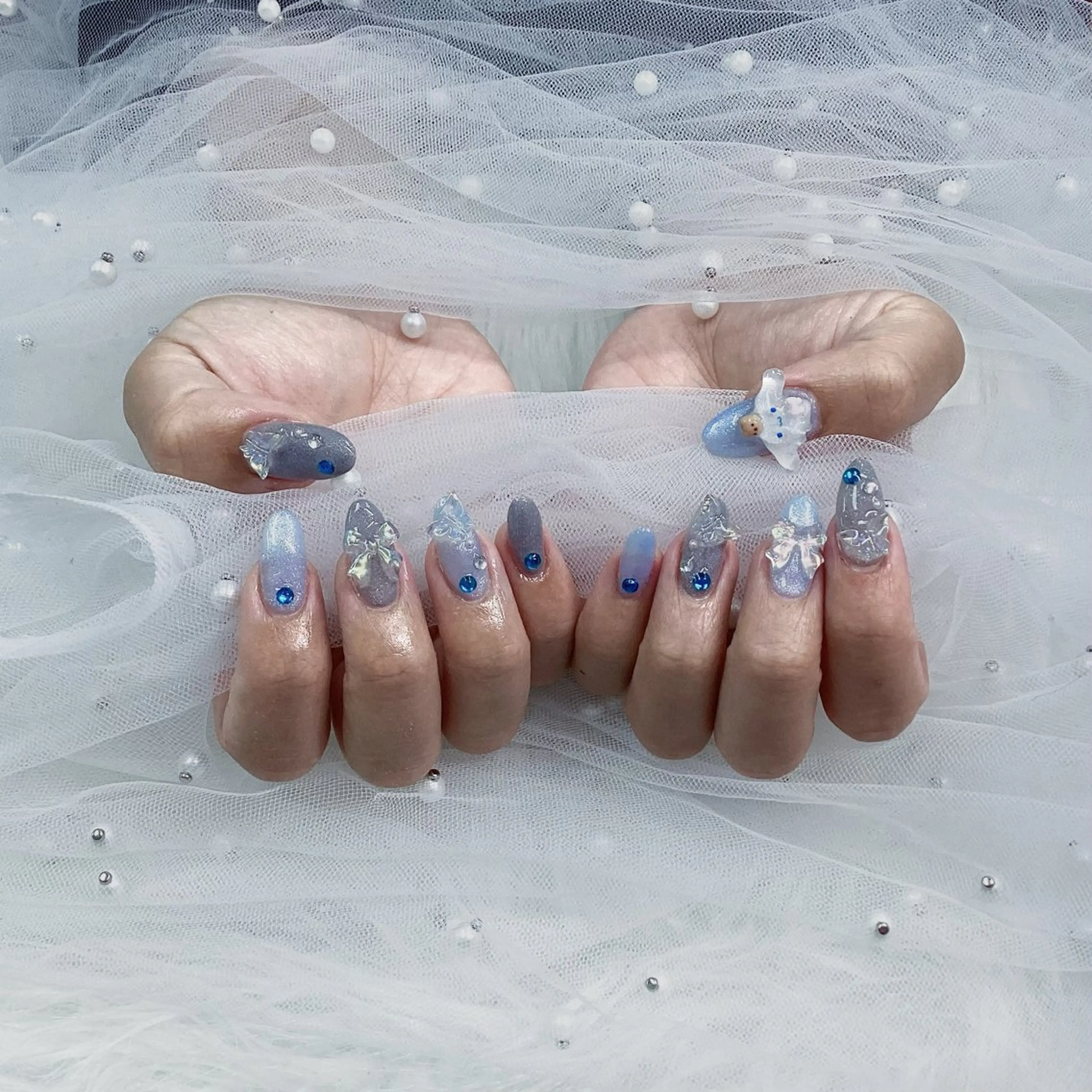 ネイル パーツ全部¥110 サロンミミのネイルデザイン