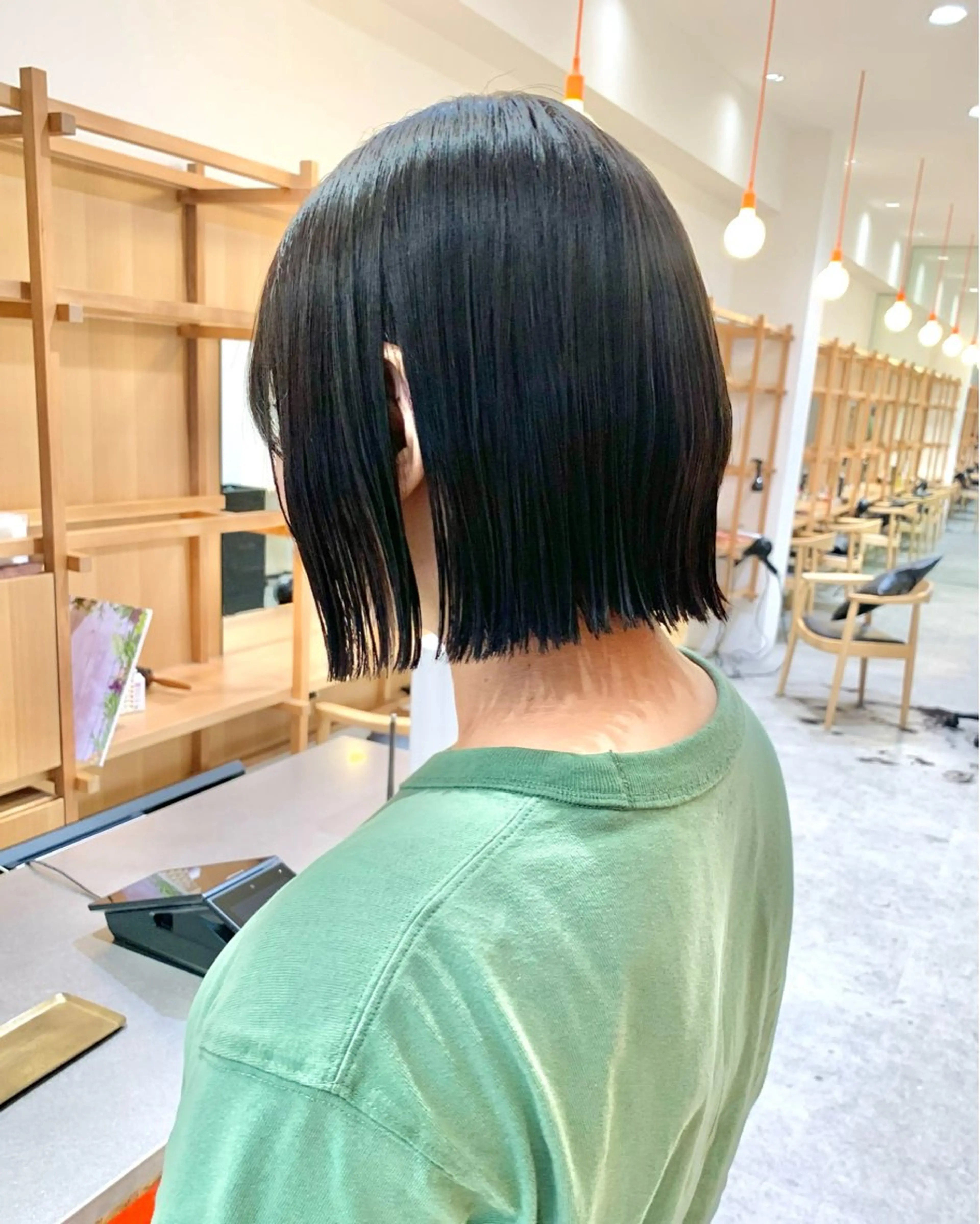 ショート 切りっぱなしボブ ボブ パーマ/暖色/ボブ イワタテ🇰🇷のヘアスタイル