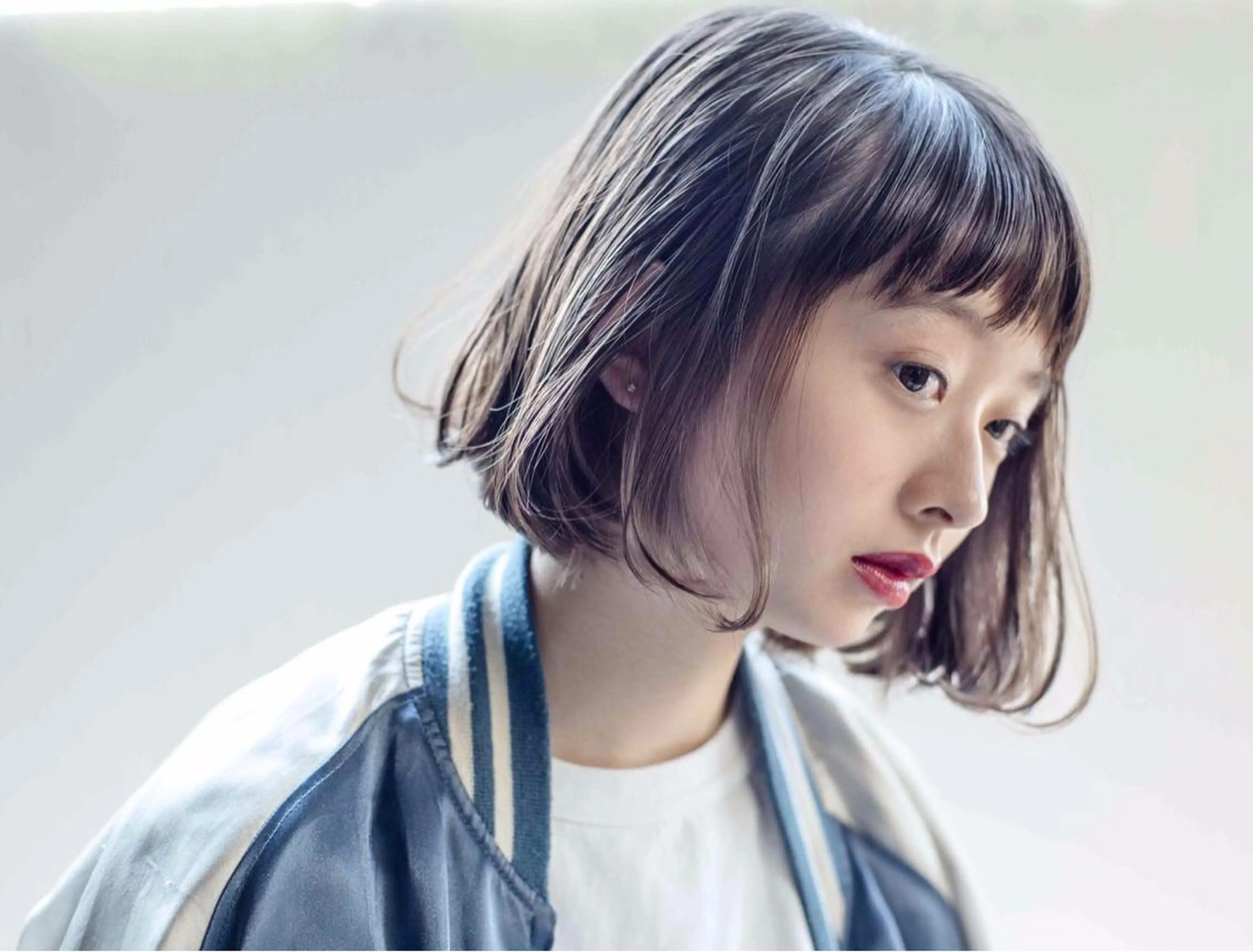 ミディアム カラー ヘアカラー トリートメント よしだ とおいのヘアスタイル