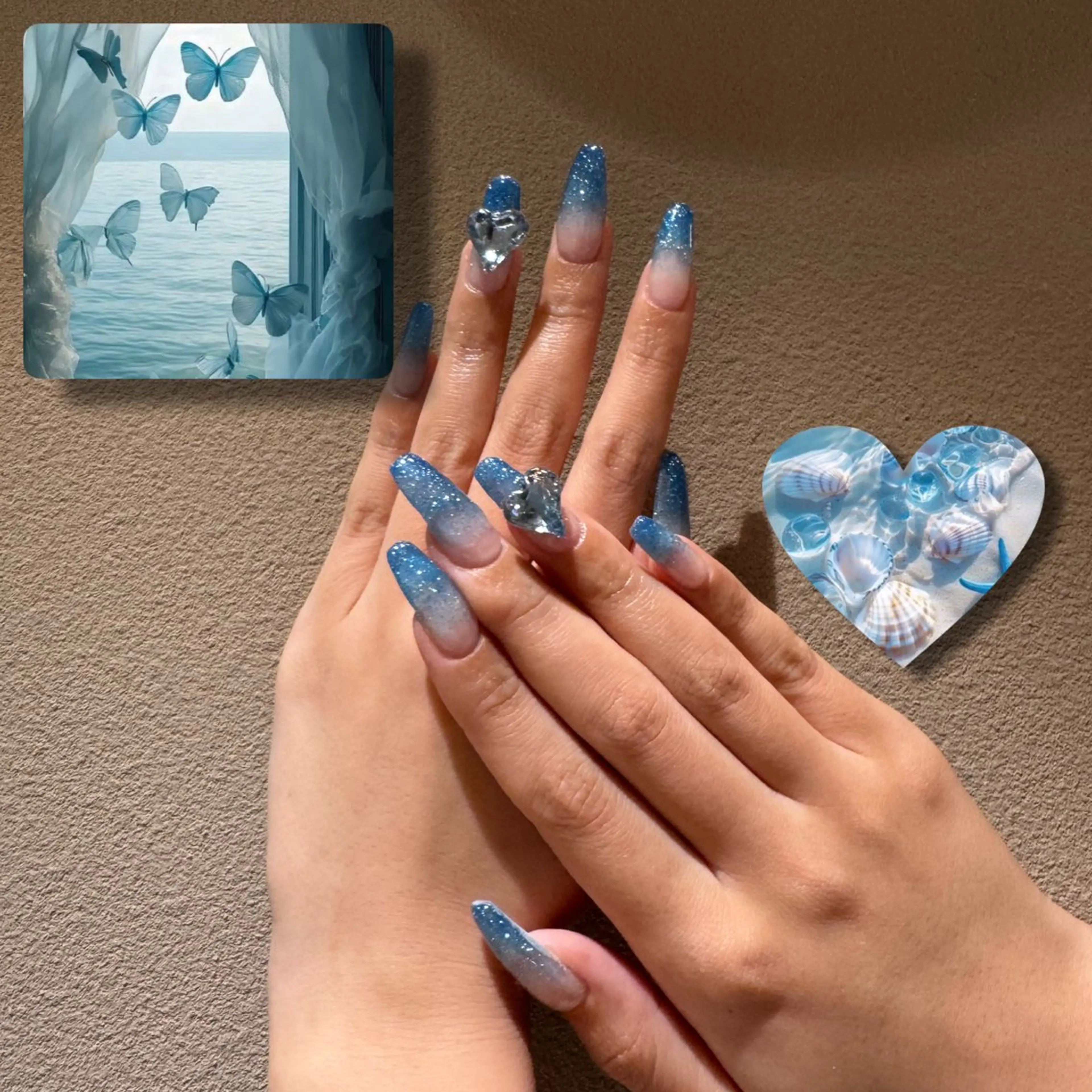 ネイル グラデーション キラキラネイル ラメ(グリッター) ラメグラデーション ren renaのネイルデザイン