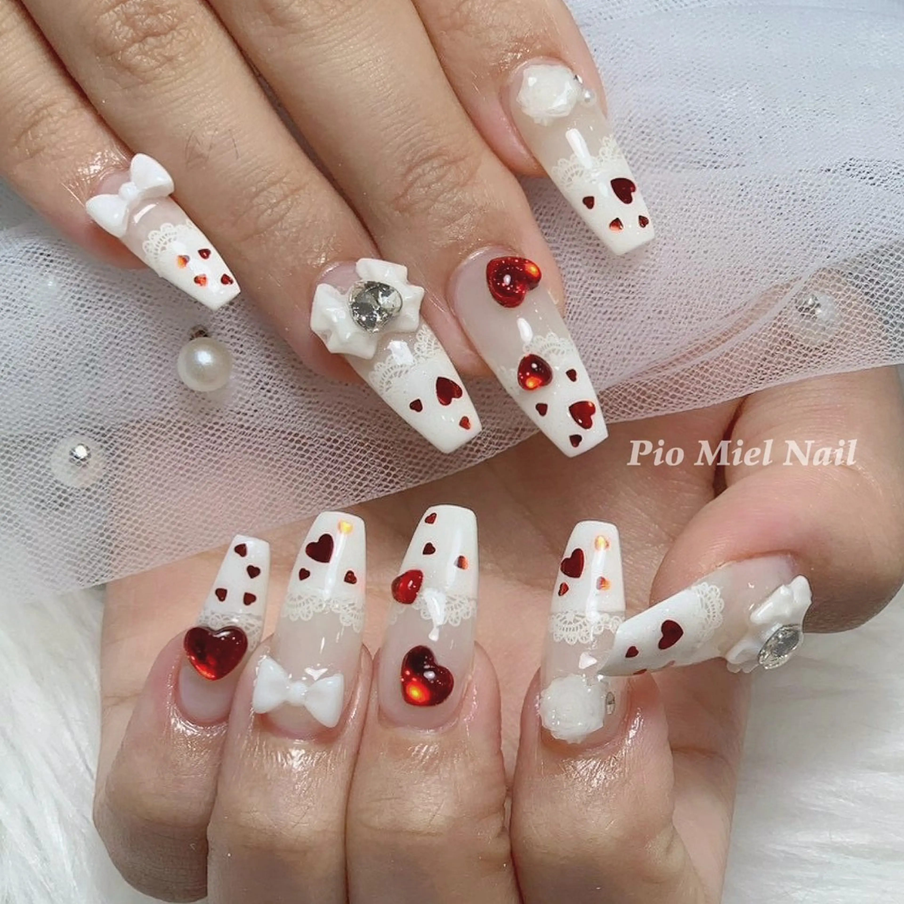 ネイル 韓国ネイル マグネットネイル ニュアンスネイル シンプルネイル ツイードネイル Pio Mielのネイルデザイン