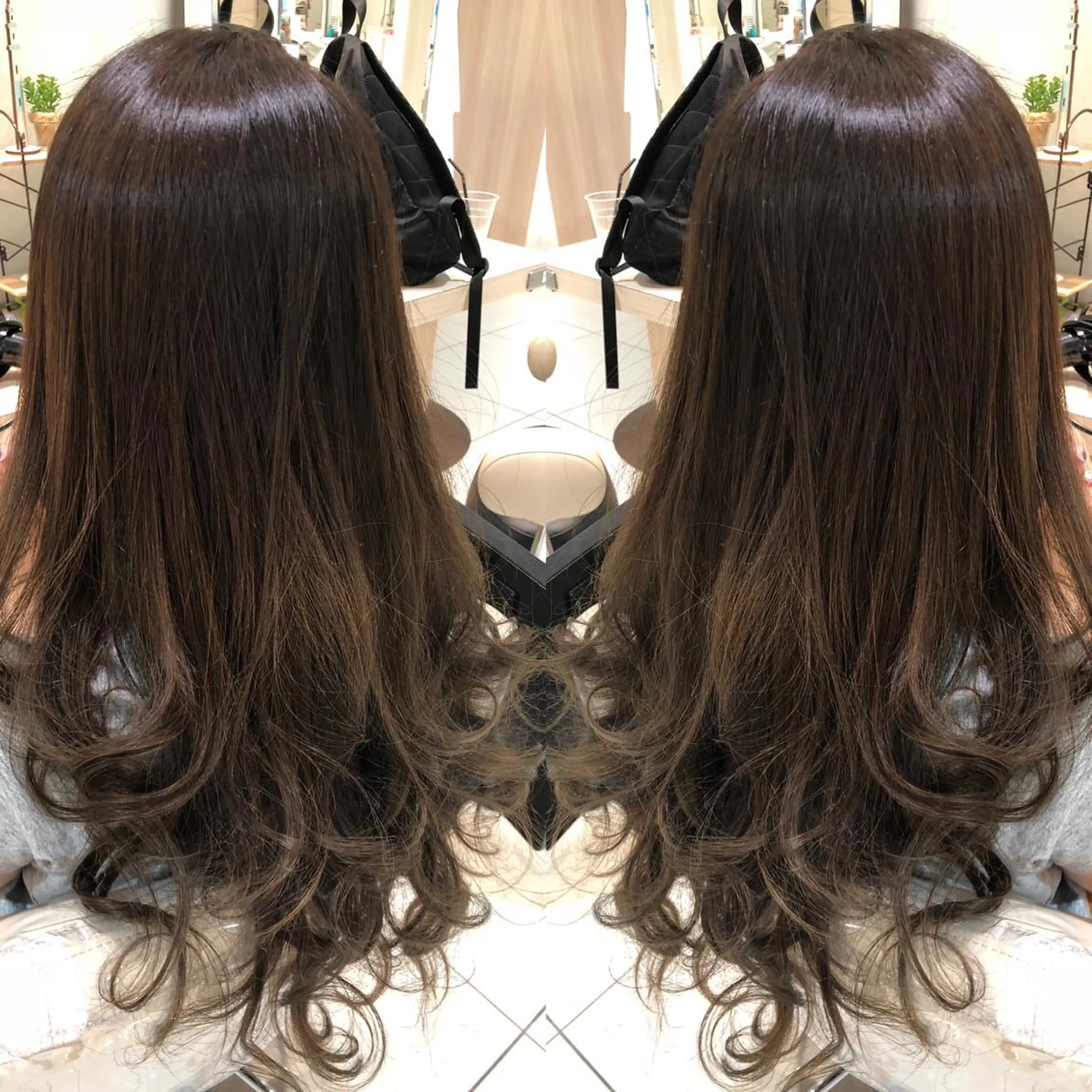 ロング 縮毛矯正/髪質改善 継続する美髪のヘアスタイル