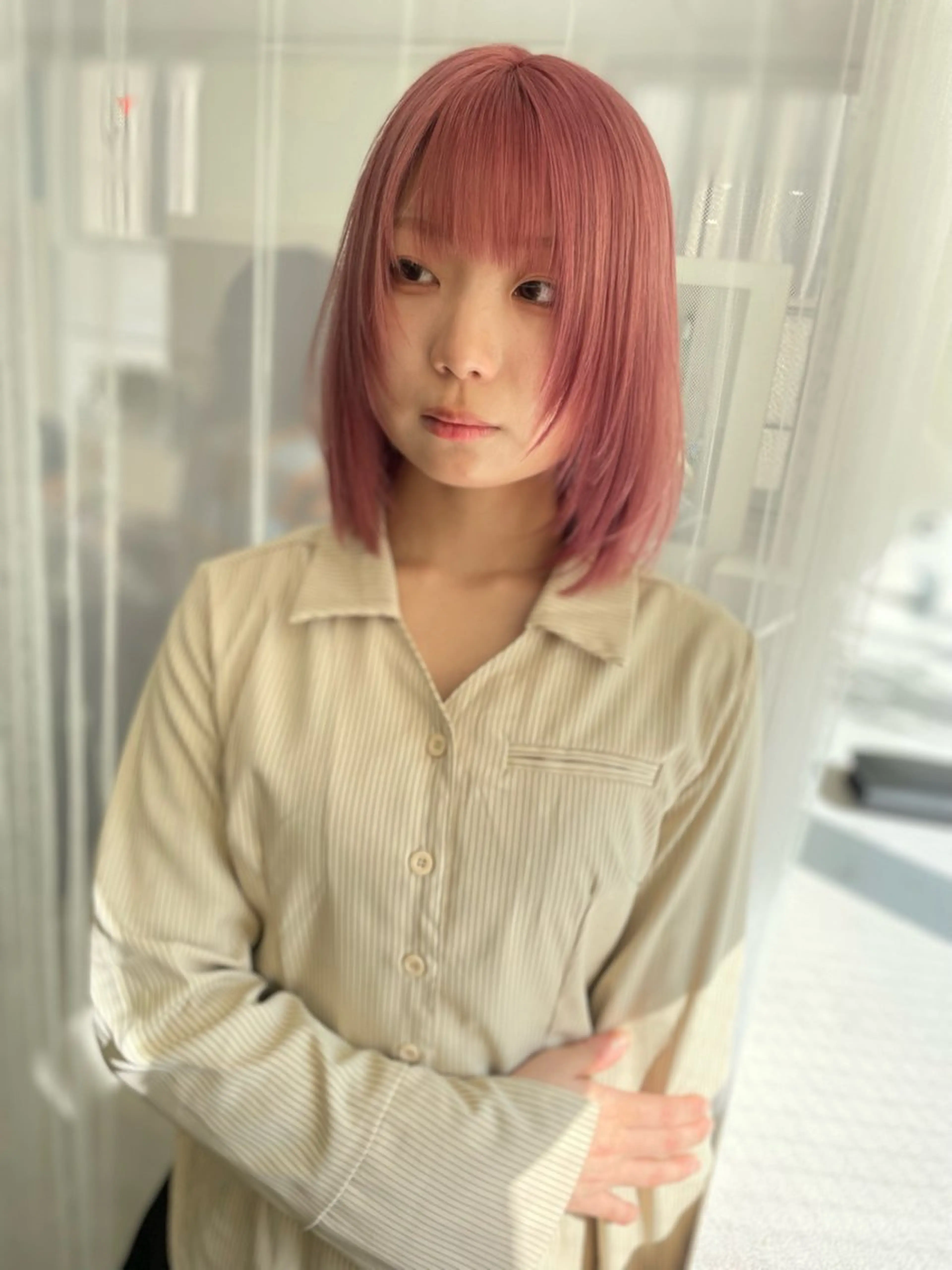 ショート カラー ブリーチ レイヤーカット 京都美容師 塩のヘアスタイル