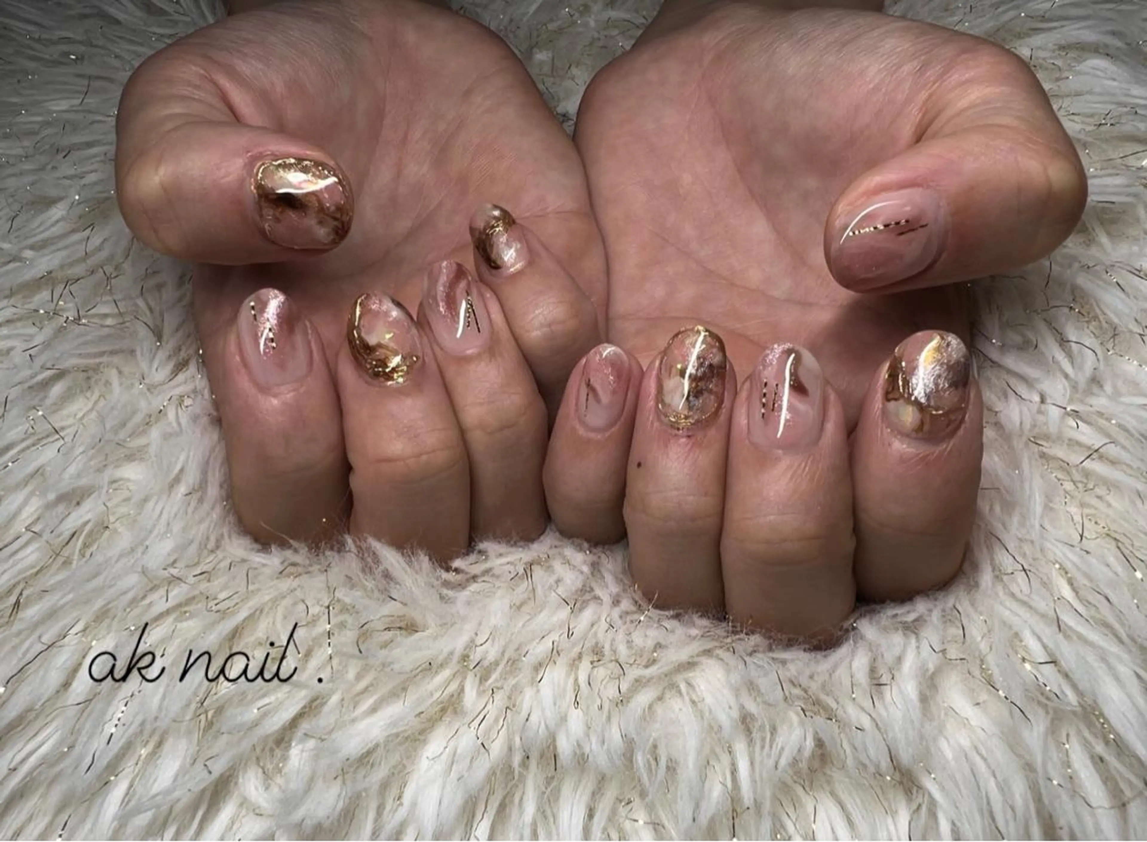 ショート ネイル ハンドネイル ak nail .のネイルデザイン