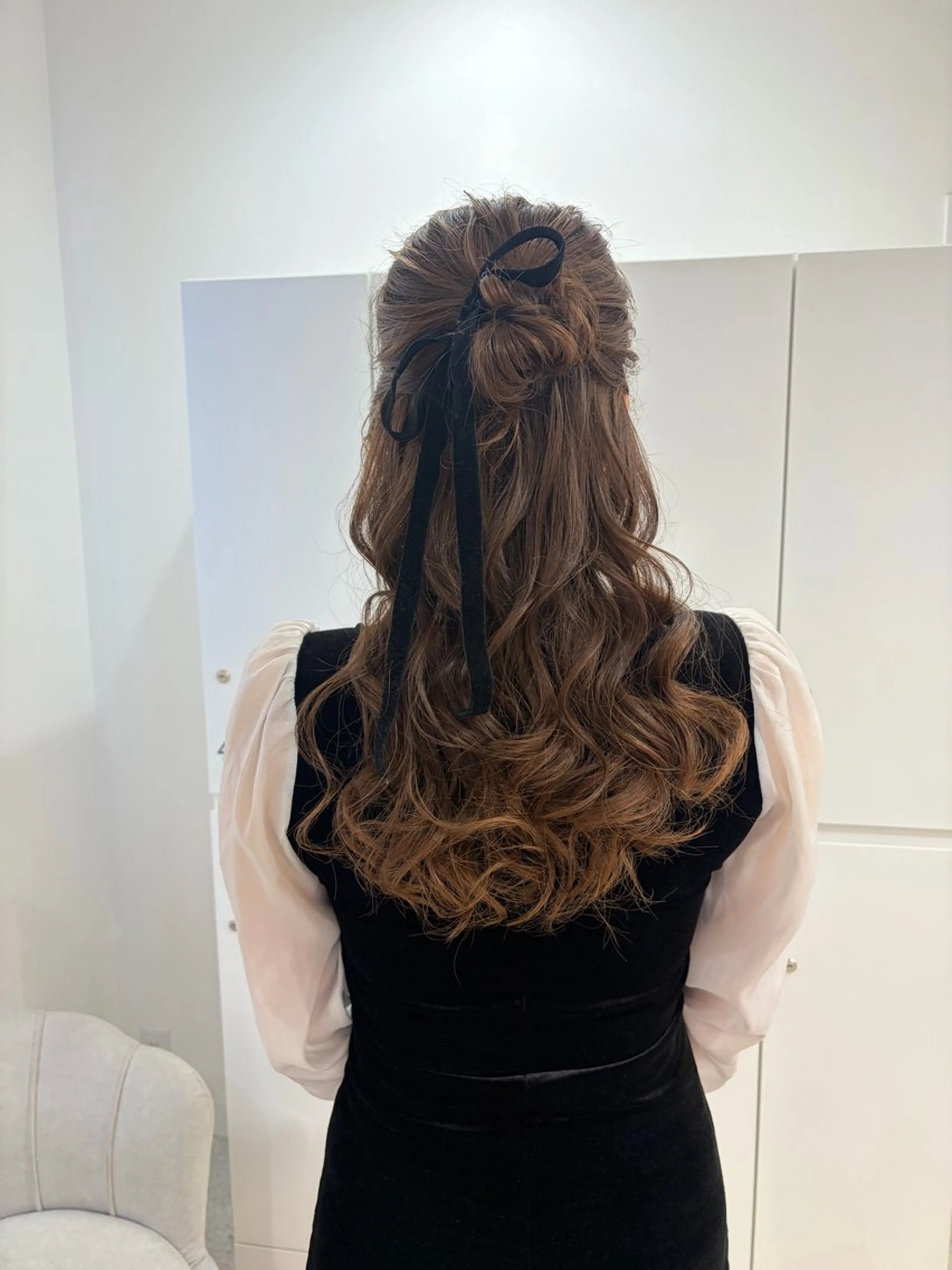 セミロング ヘアアレンジ ヘアセット ヘアセット/レイヤー オリーブ/はるか🎀のヘアスタイル
