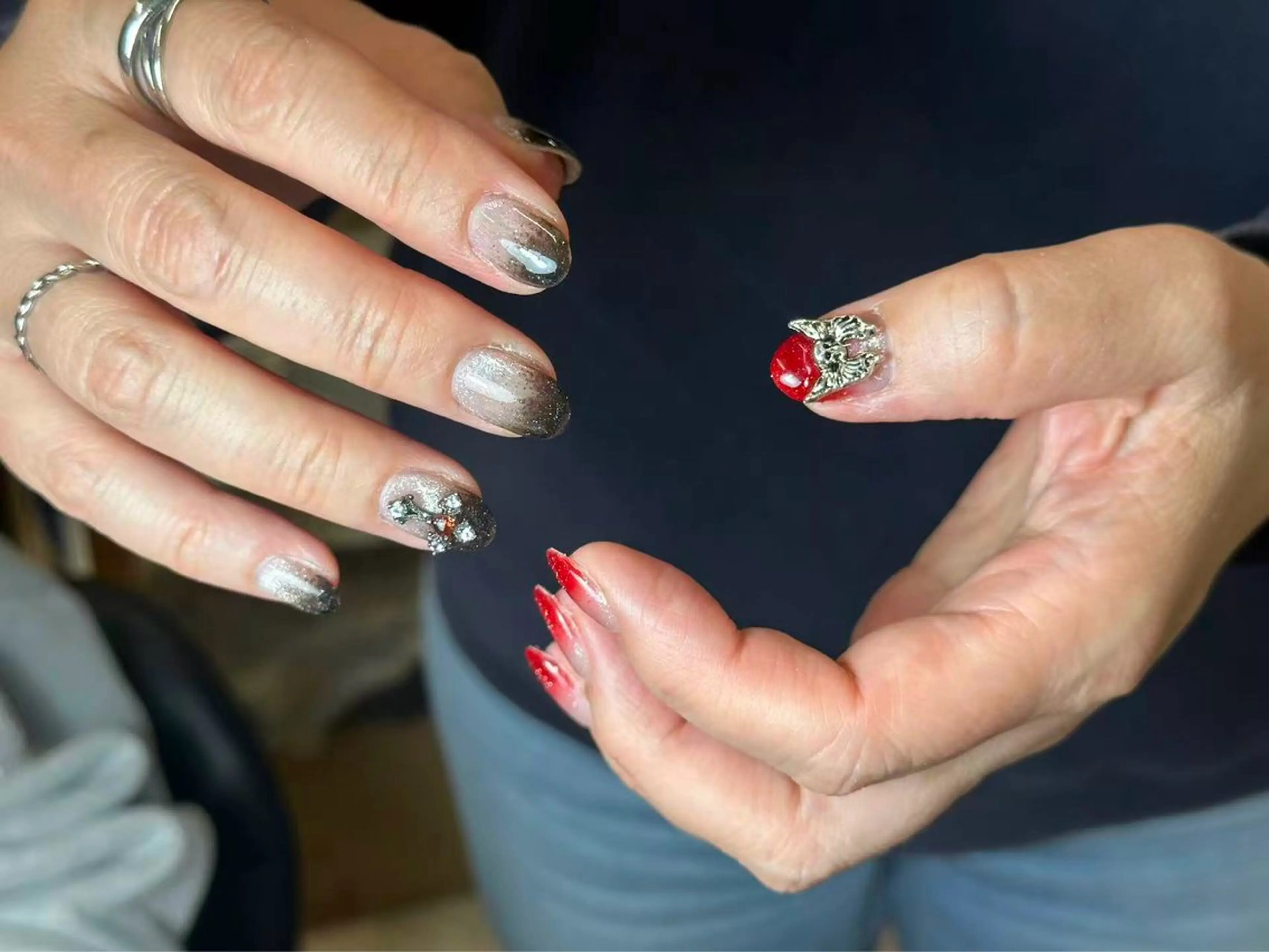 ネイル アートネイル 韓国ネイル 持ち込み ニュアンスネイル ワンカラーネイル イブ ネイリのネイルデザイン