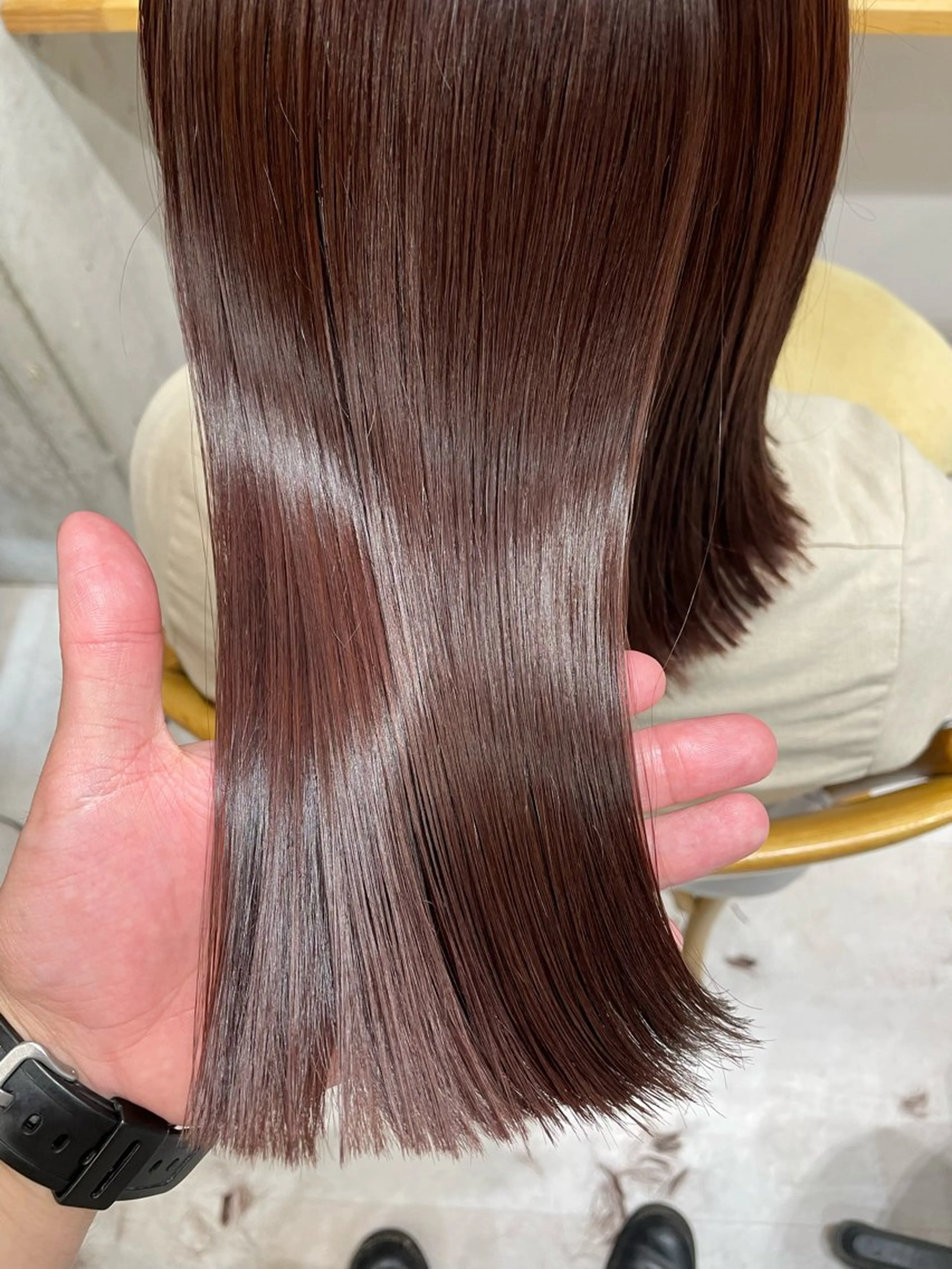 ミディアム カラー ブリーチ ボルドーカラー 透明感カラー ラベンダーカラー ブリーチなしカラー ヘアカラー 堀江将太朗/恵比寿/ メンズカットのヘアスタイル