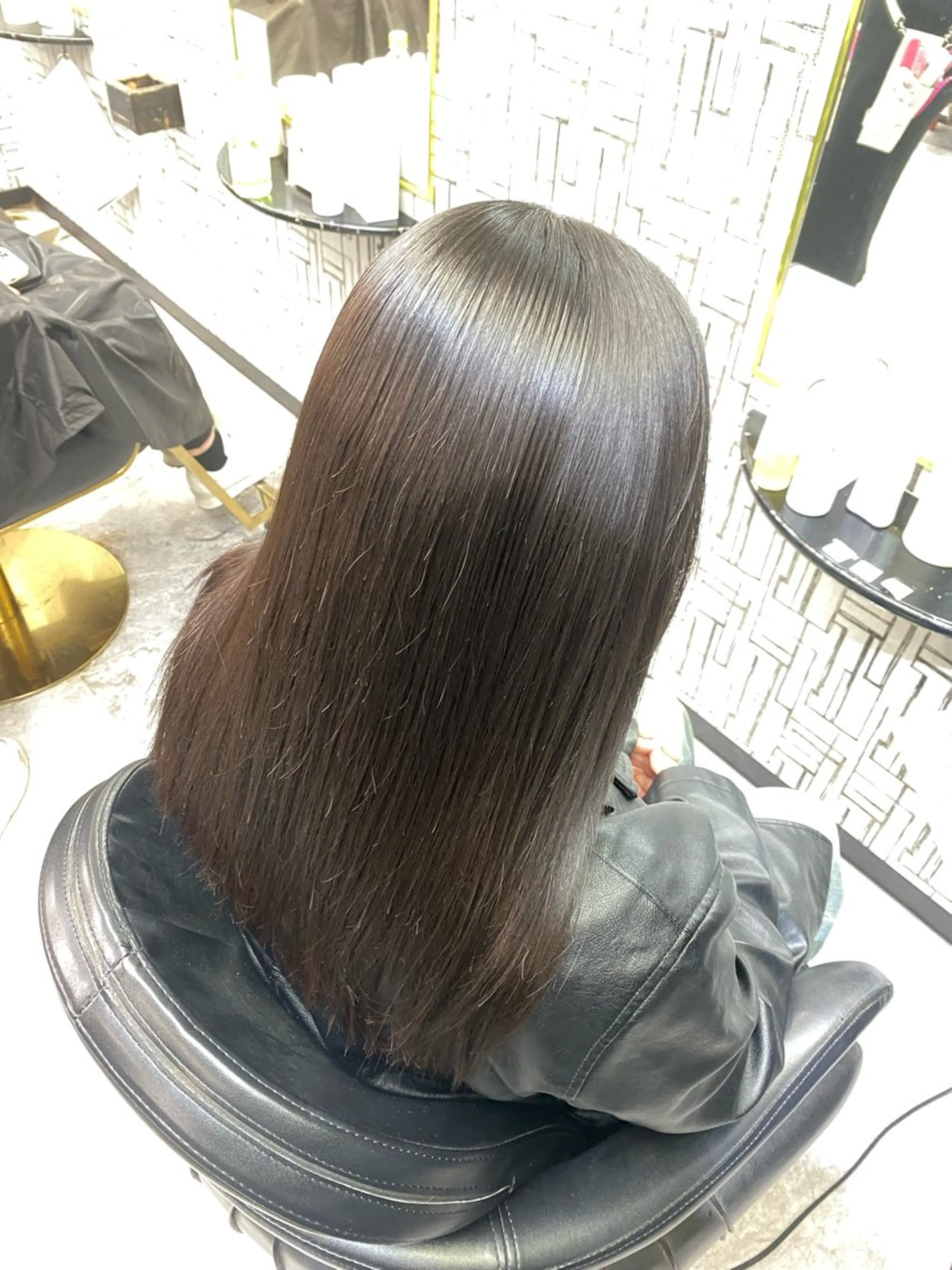 ロング カット 縮毛矯正 池田 亮雅のヘアスタイル