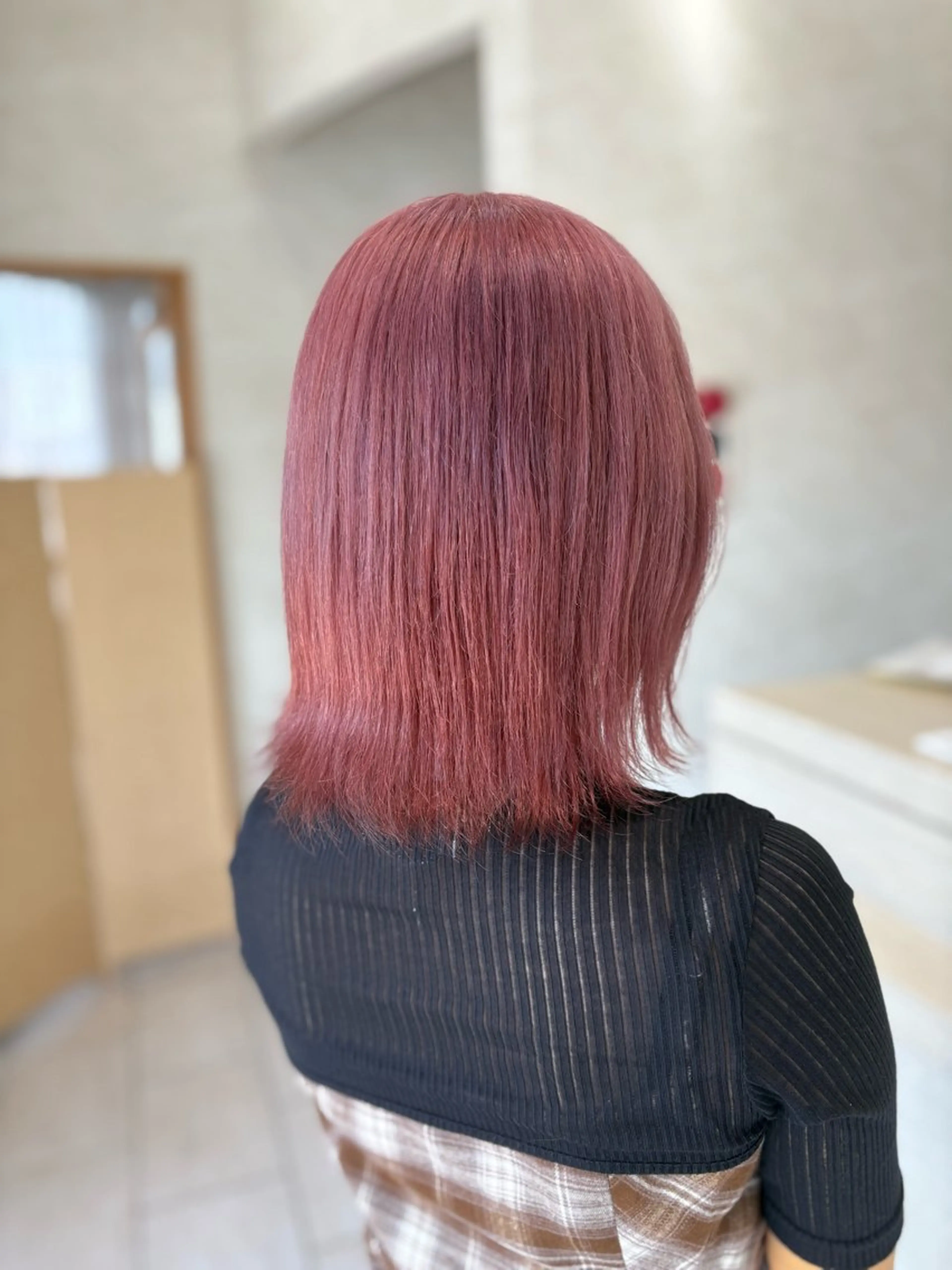 ミディアム カット ヘアカラー かな🎀 ぷるカラー/エクステのヘアスタイル