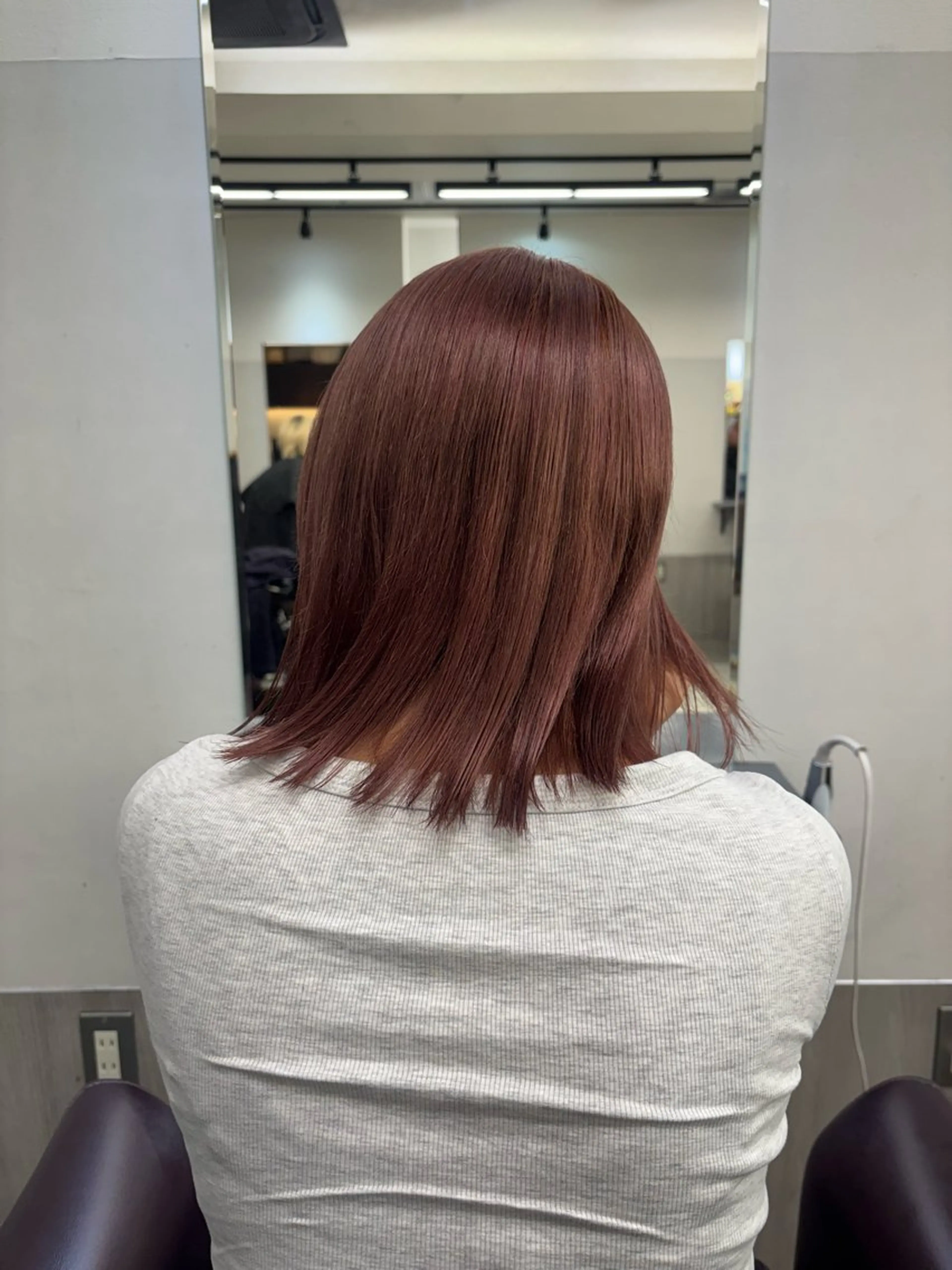 ミディアム ヘアカラー トリートメント ブリーチなしWカラー ヘアセット菜希のヘアスタイル