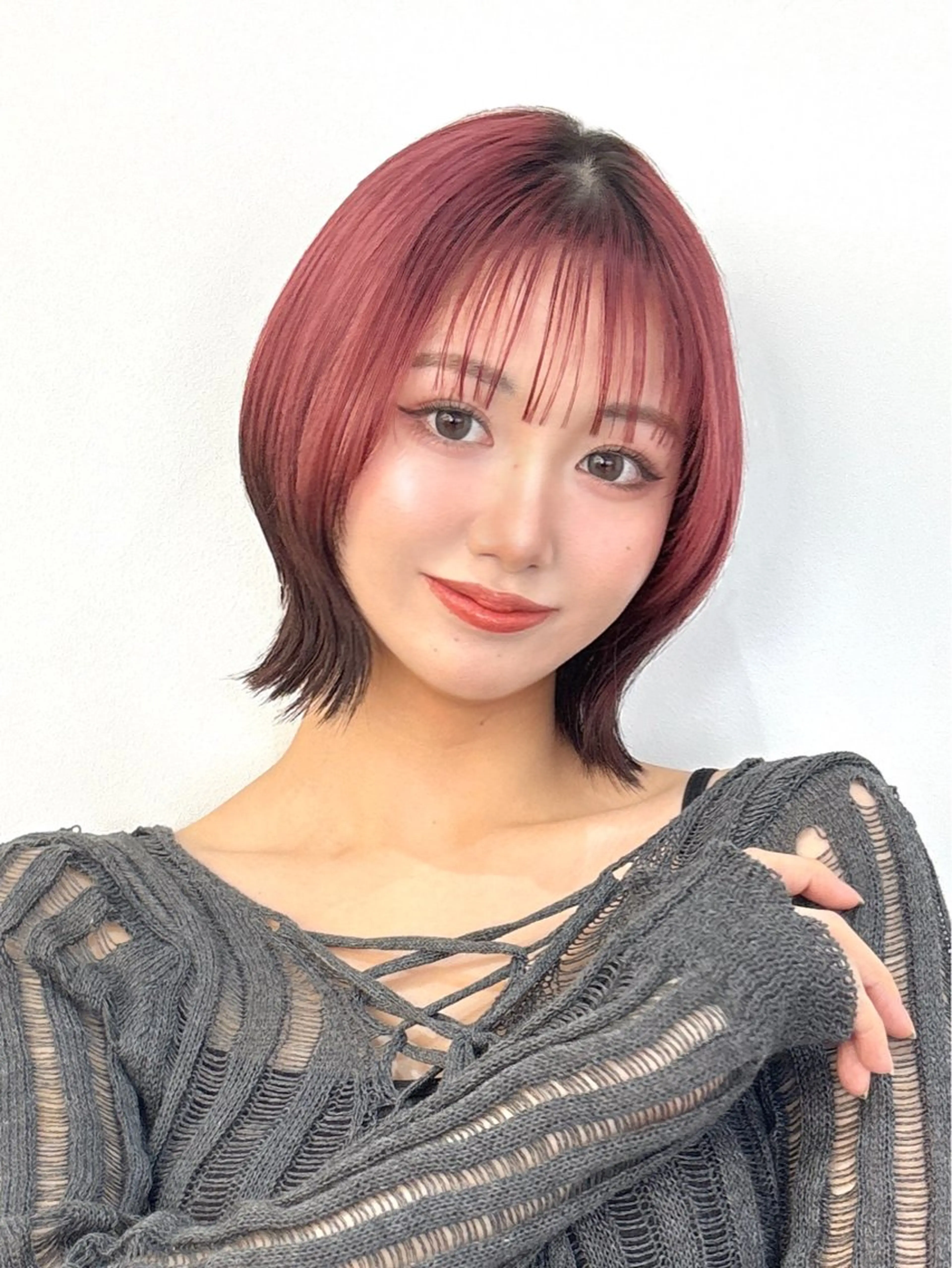 ミディアム カット トリートメント 紅葉☘ ̖́- /似合わせカットのヘアスタイル