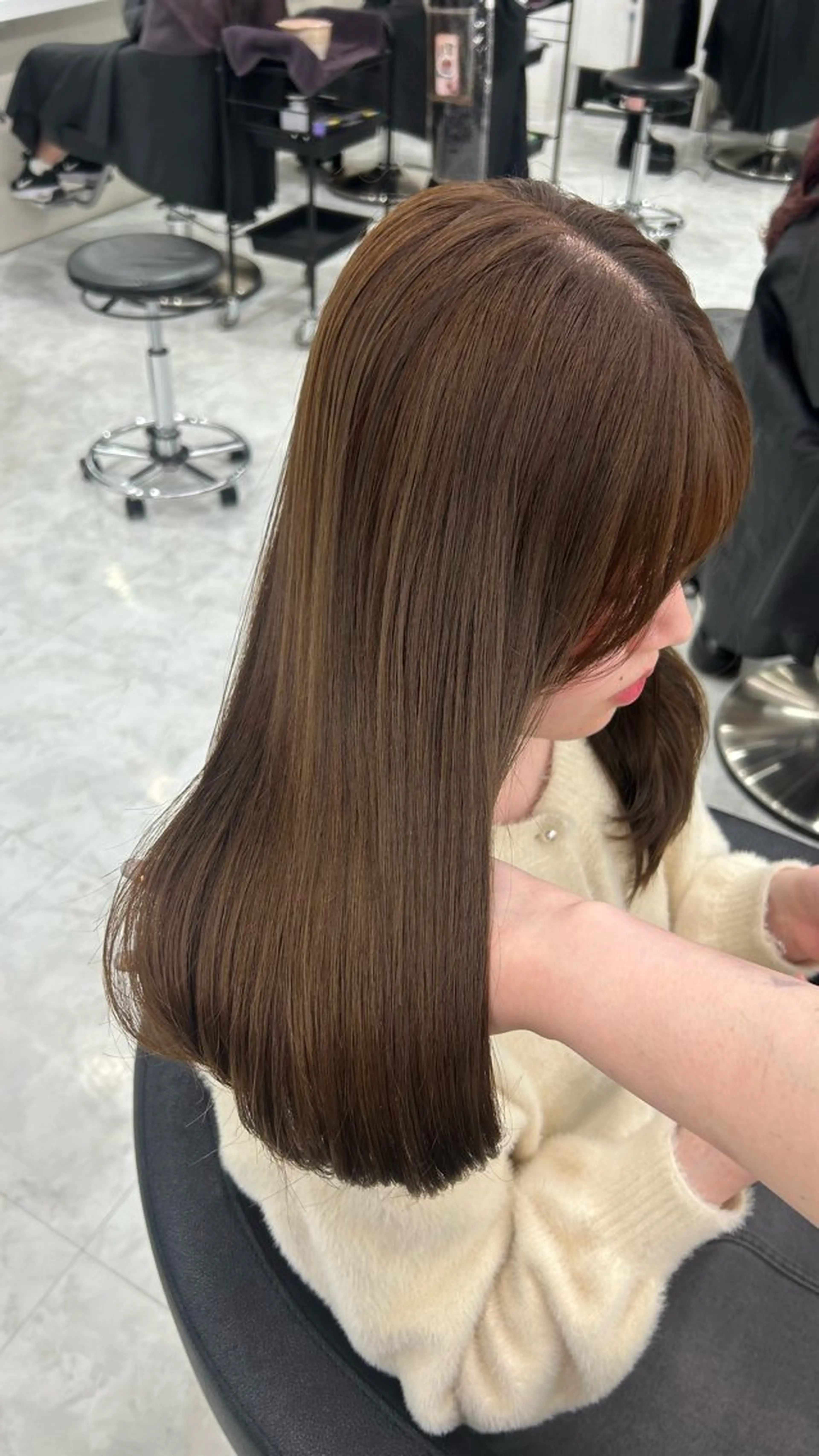 ロング カラー パーマ ヘアアレンジ メンズ キッズ カット ヘアカラー トリートメント 盛れ韓国ハイトーン 🎀Himari🎀のヘアスタイル
