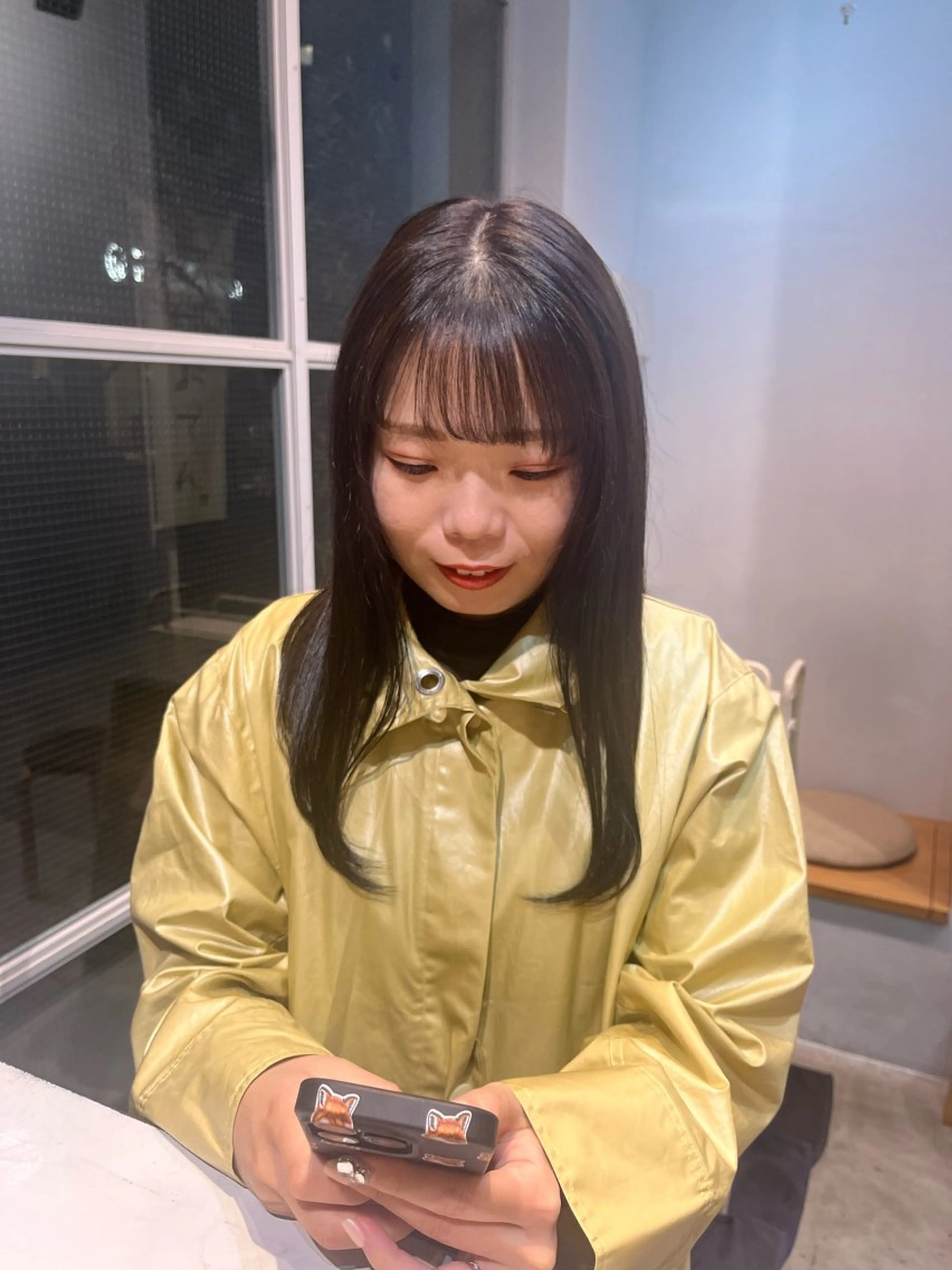 セミロング カラー ヘアアレンジ カット ヘアカラー トリートメント -みつま はるな-のヘアスタイル