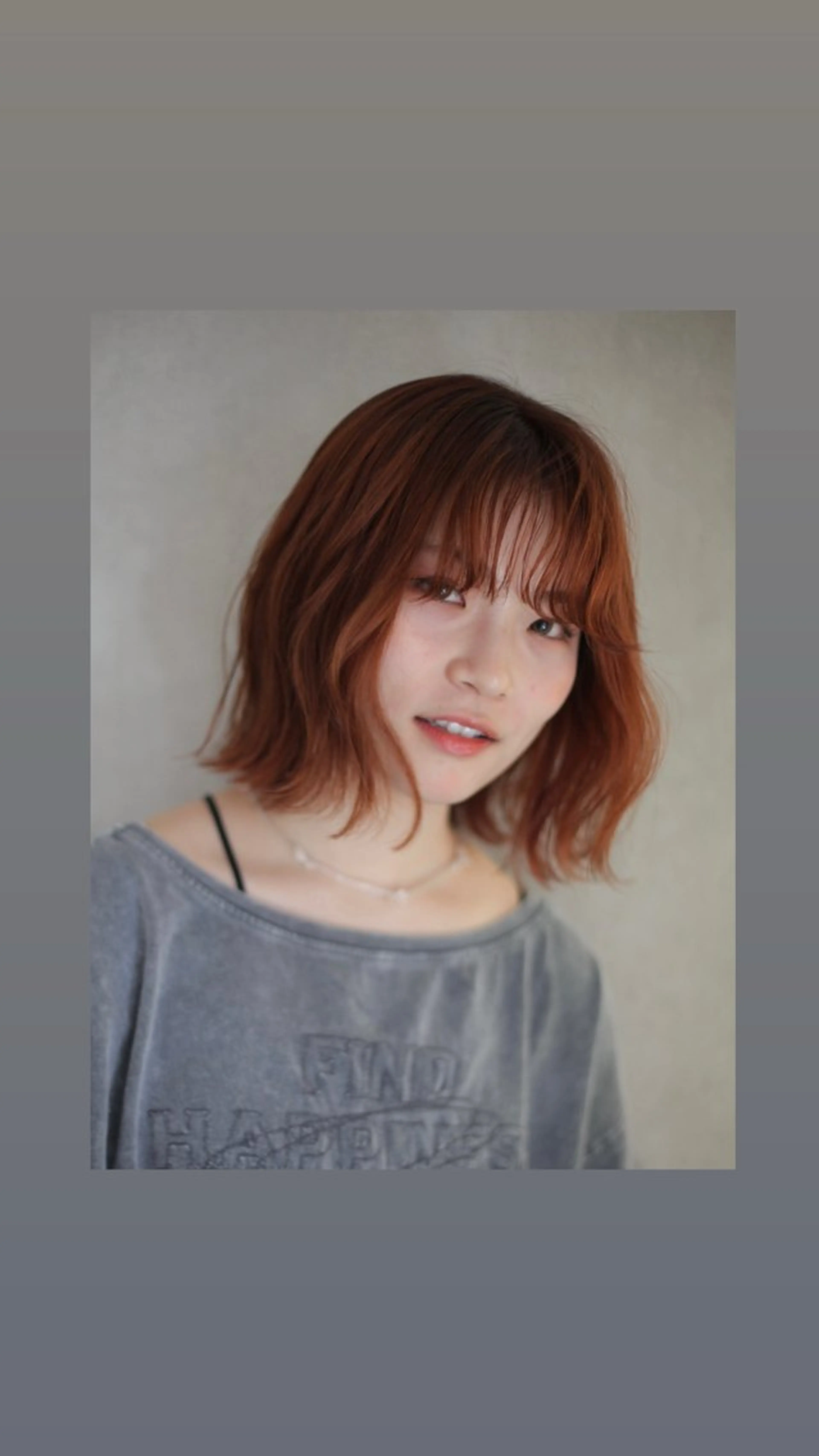 ミディアム ヘアカラー enn 髪質改善🩷 曽根依咲のヘアスタイル