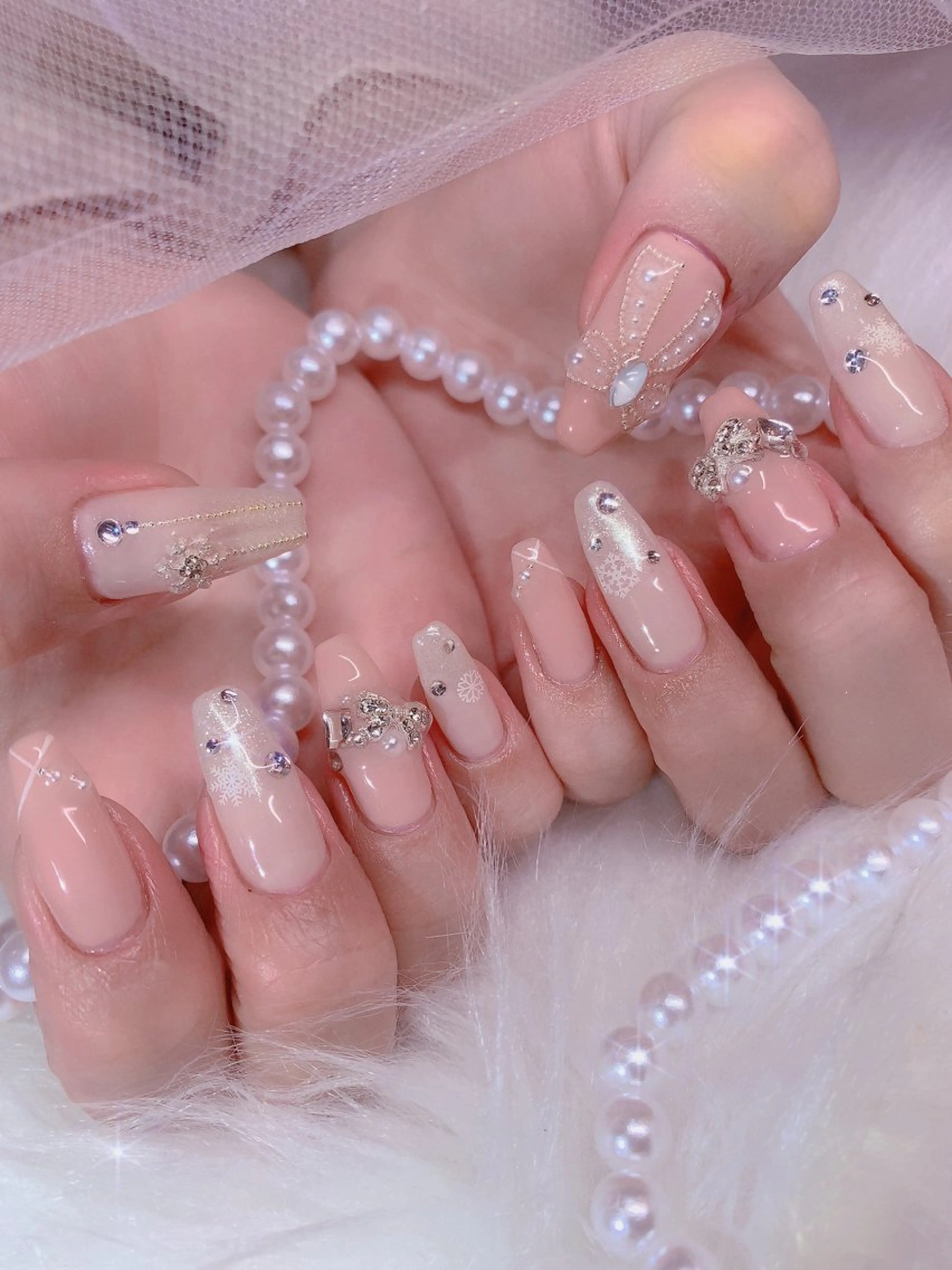 ネイル アートネイル キラキラネイル 韓国ネイル 持ち込み ぷっくりネイル シェアサロンLei.g(レイジー)所属・3Dアートネイル💗 都築レナのネイルデザイン