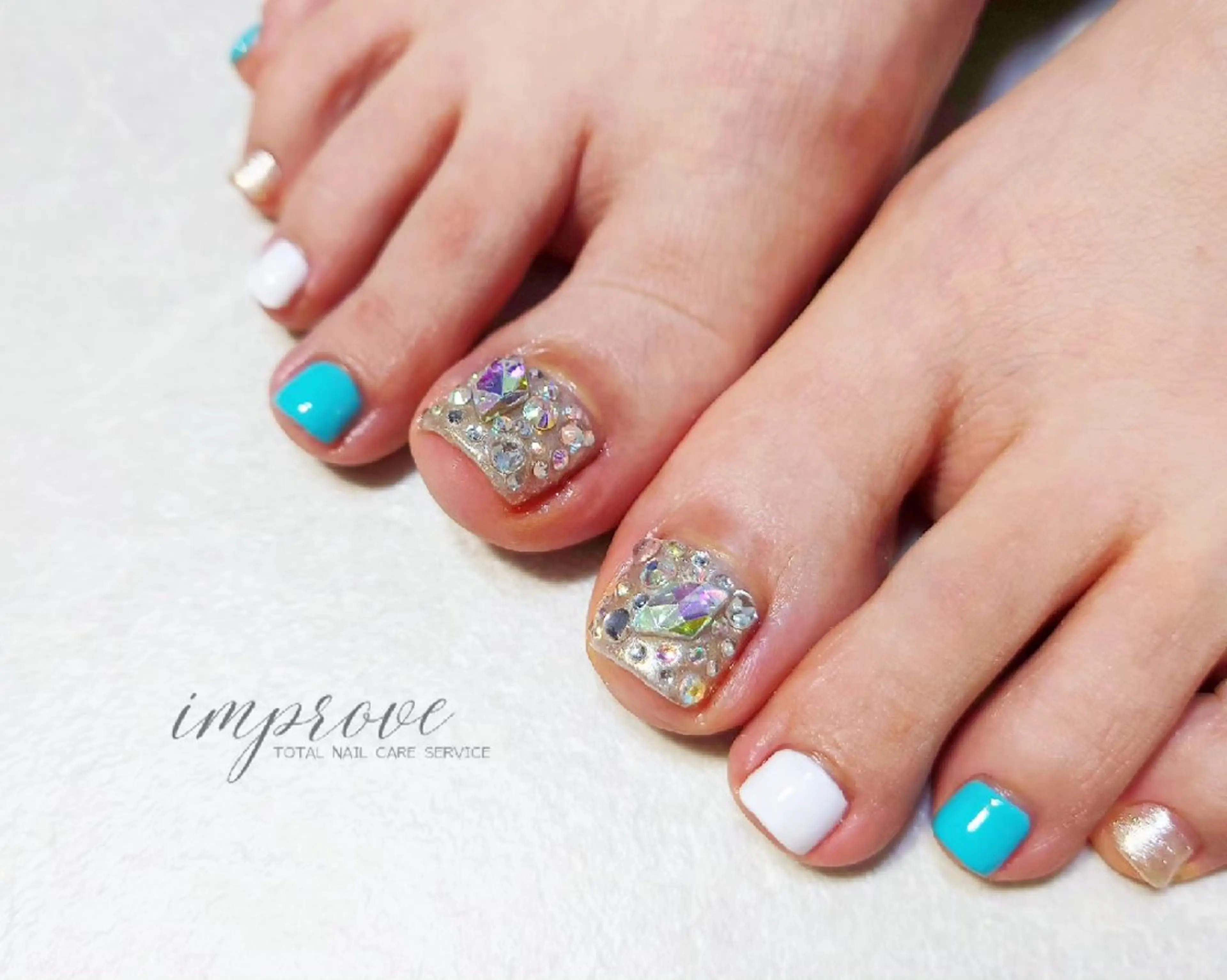 ネイル フットネイル ジェルネイル ストーンネイル improve /mamiのネイルデザイン