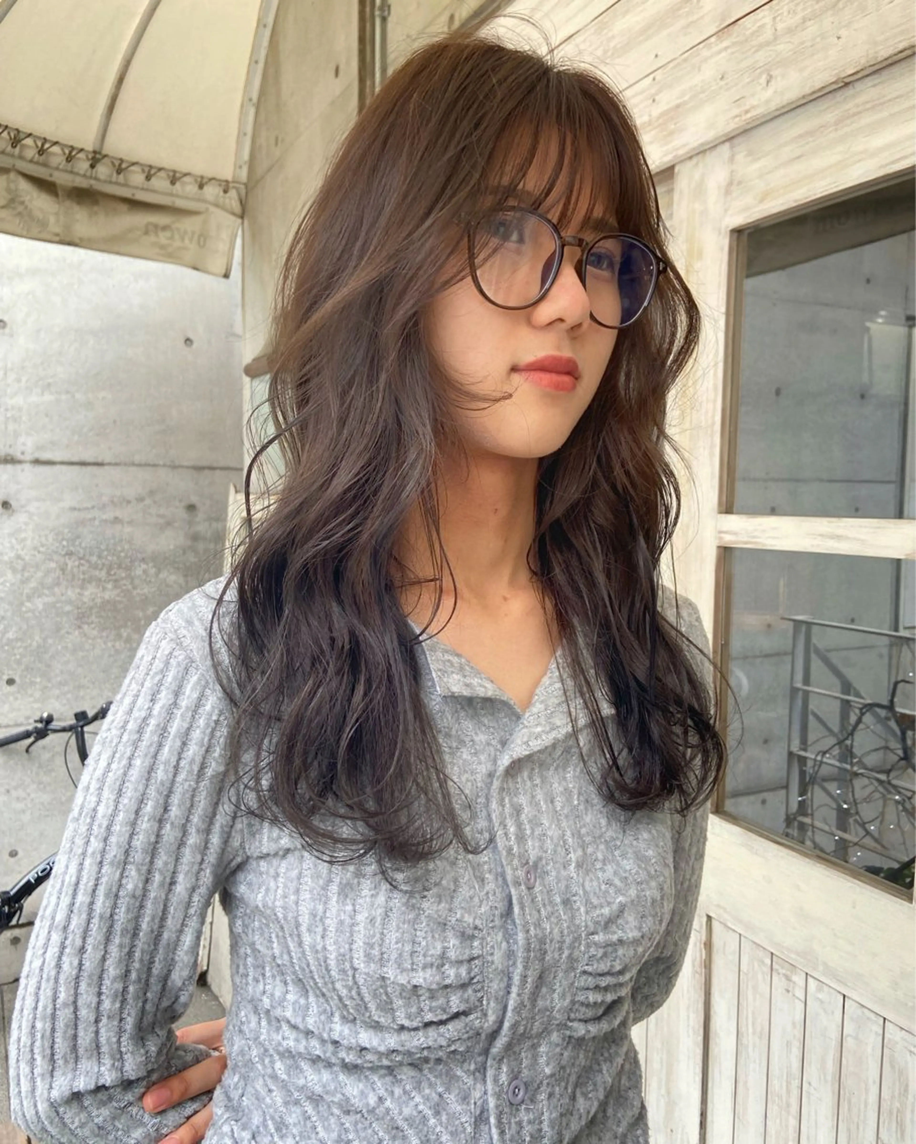 ロング カラー ヘアアレンジ キッズ デザインパーマ メンズカット 郁美のヘアスタイル