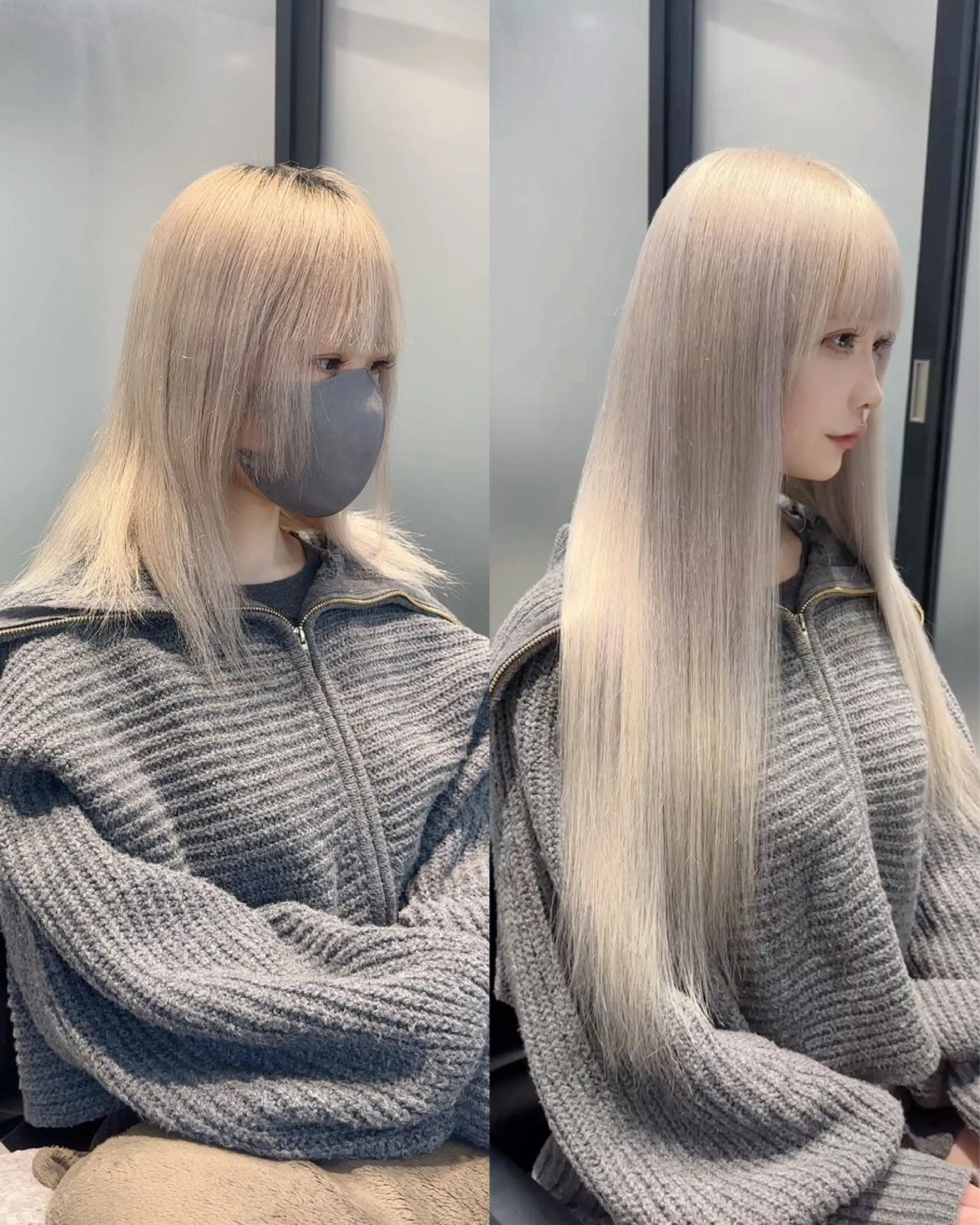 ロング カラー 艶髪ハイトーン ちひろ🌙+.°のヘアスタイル