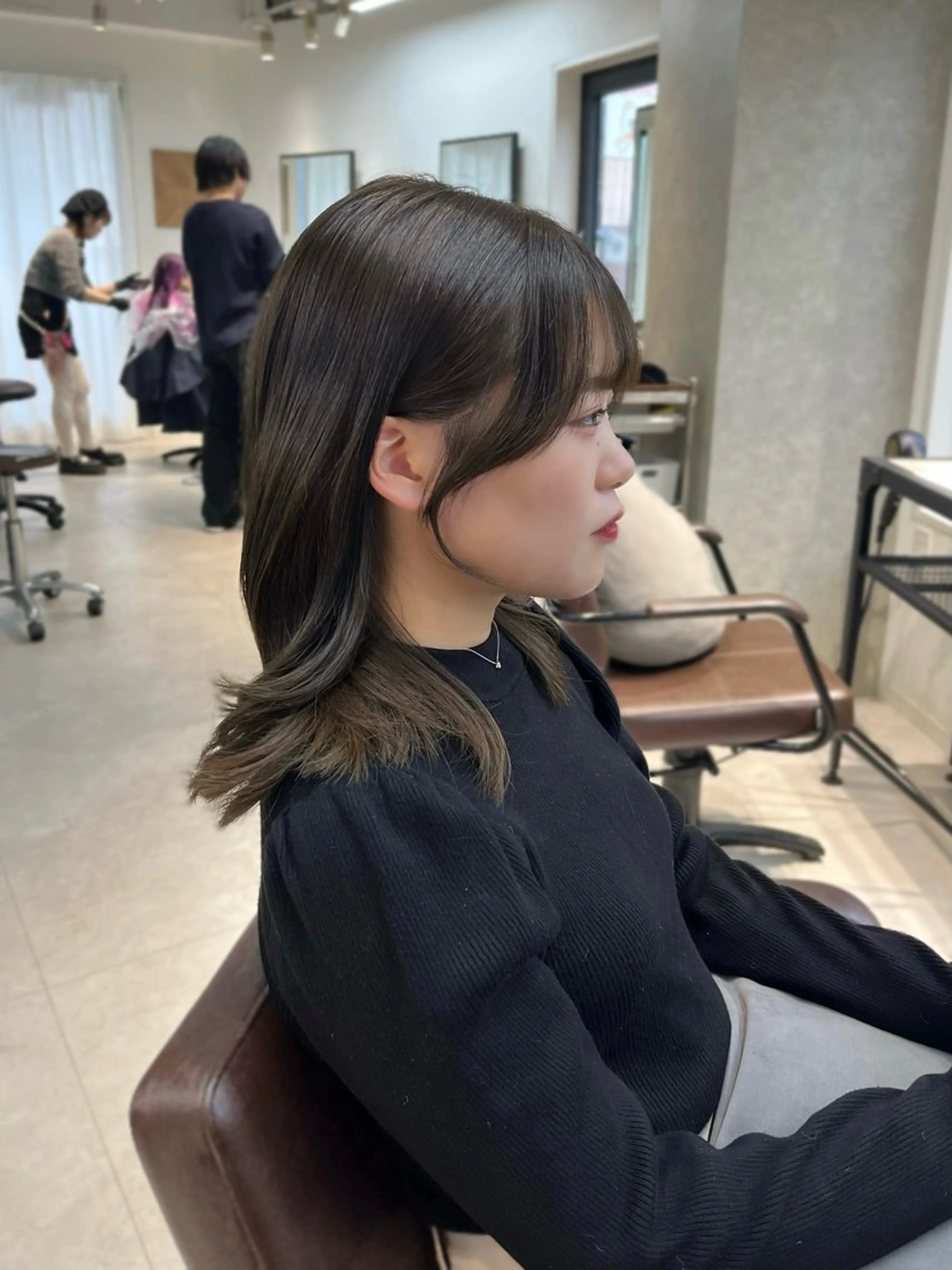 カラー ヘアアレンジ カット ヘアカラー 似合わせ顔まわり カット💛森尾真由美のヘアスタイル