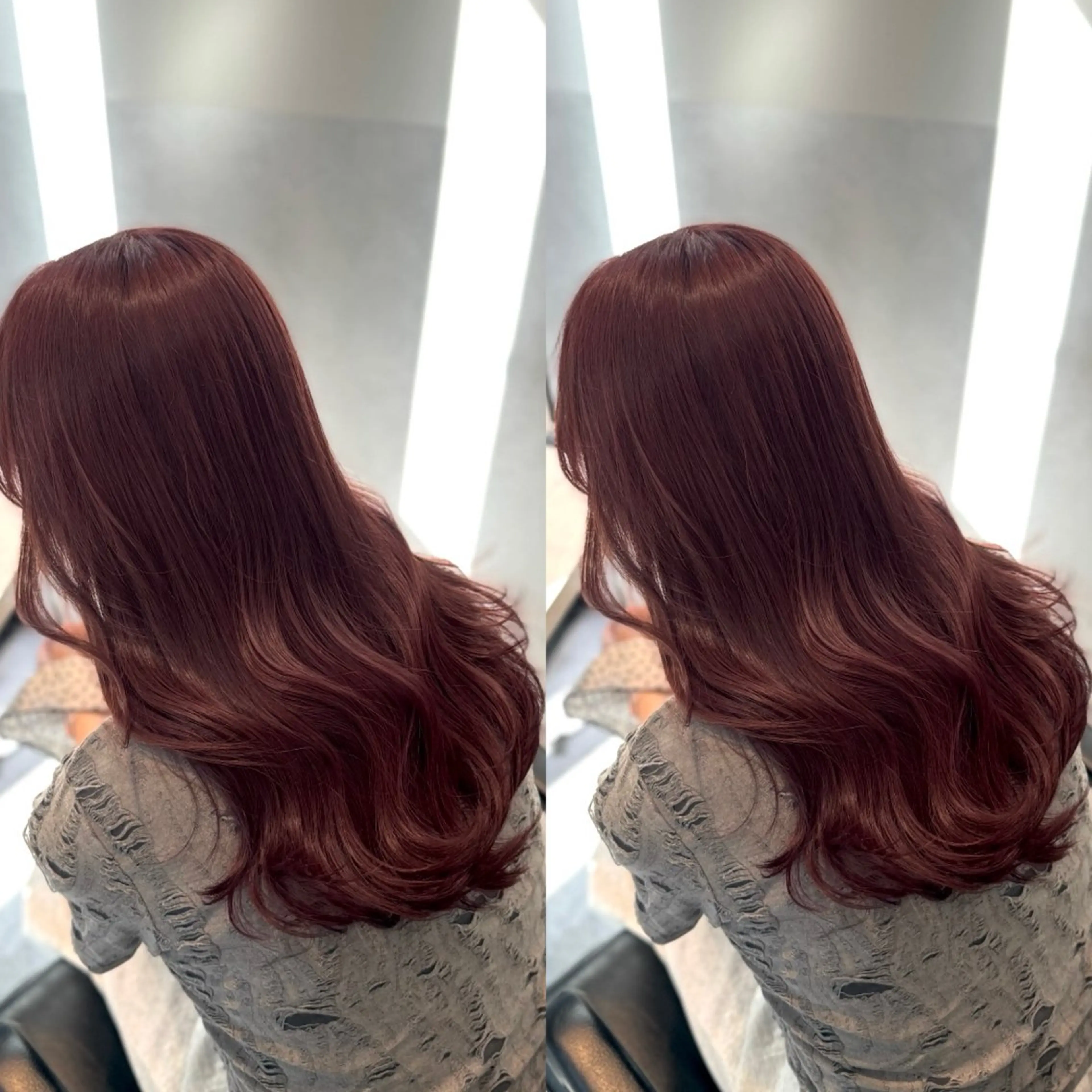 ロング ピンクブラウン ヘアカラー トリートメント 🌟透明感カラー 🌟松岡勇輝のヘアスタイル