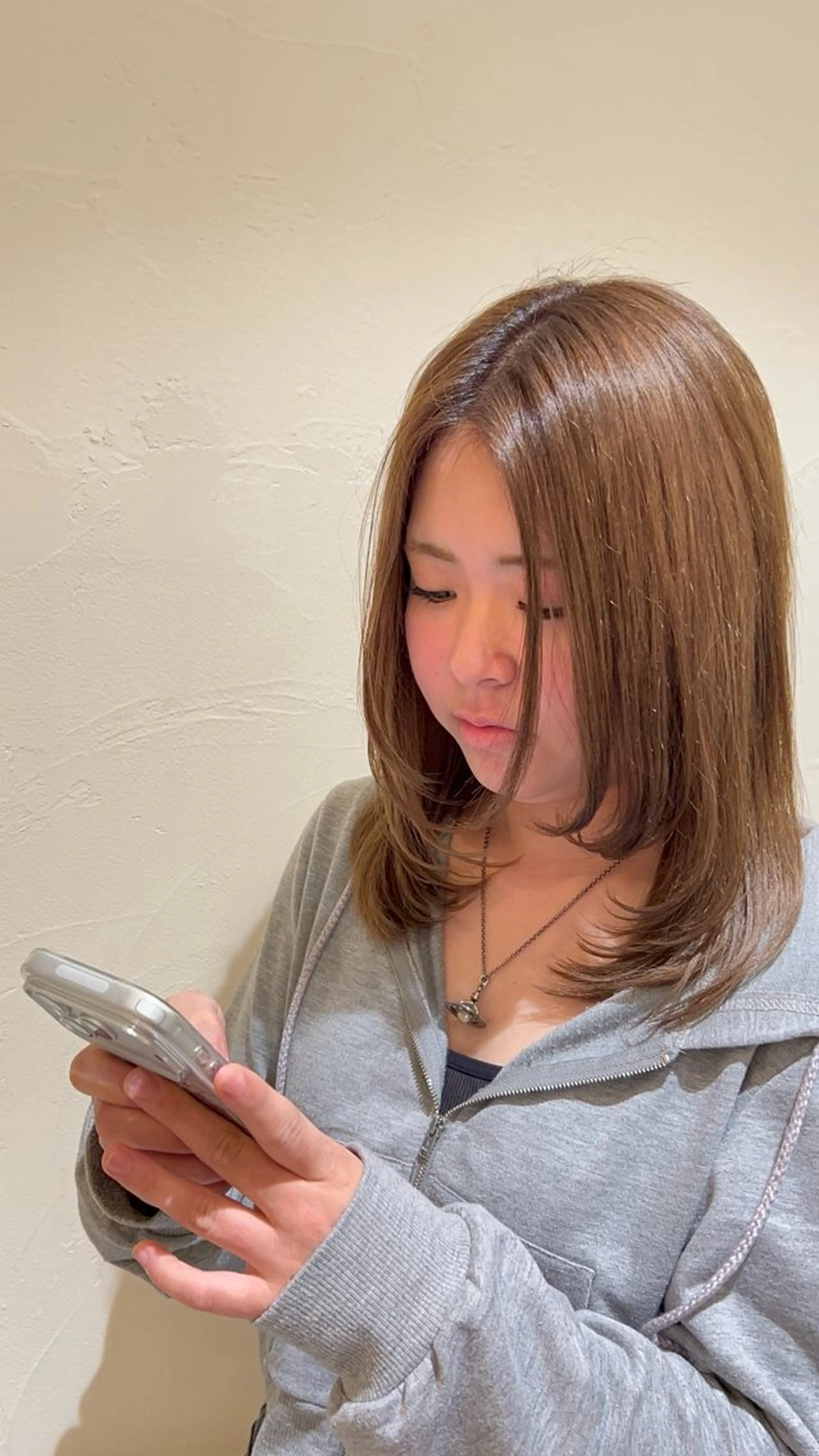 ミディアム カラー レイヤーカット カット ヘアカラー みか ✩⡱のヘアスタイル