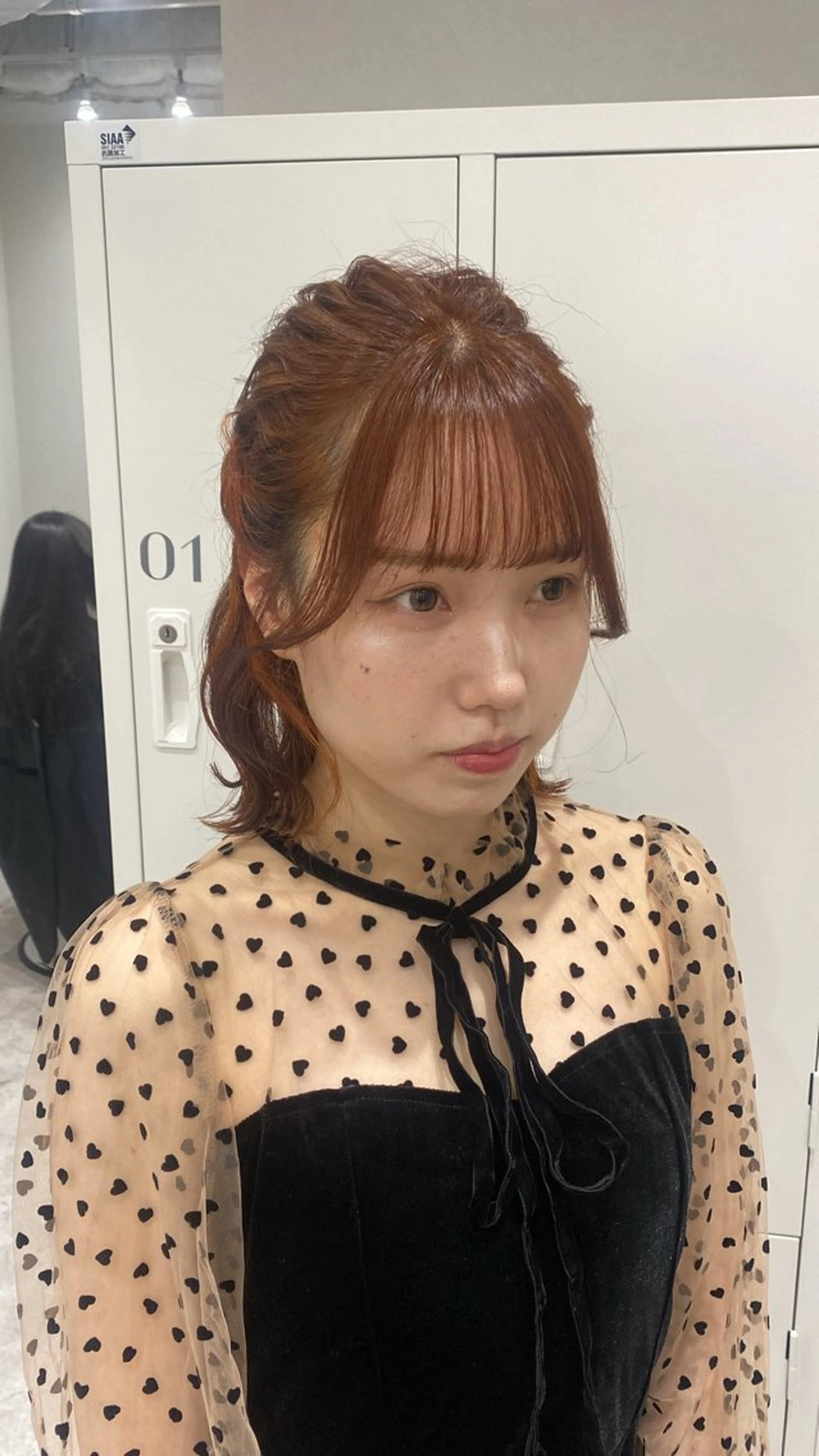 ミディアム カラー ヘアアレンジ ブラウンカラー オレンジ オレンジブラウン ヘアカラー ボブ /ニュアンス/ satomi🧸💖のヘアスタイル