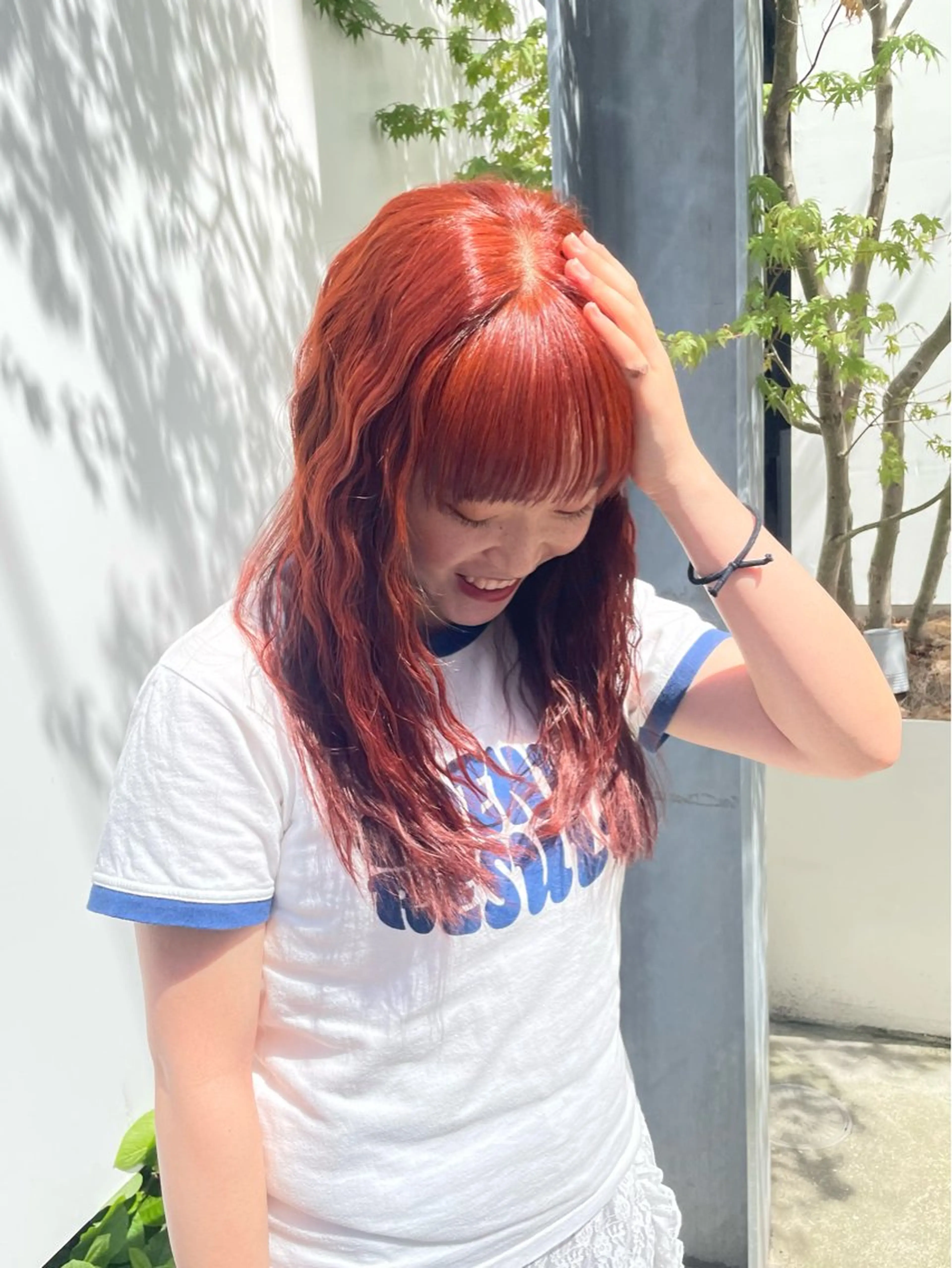 ロング カラー ヘアカラー トリートメント ミルクティー× グレージュMOMOのヘアスタイル