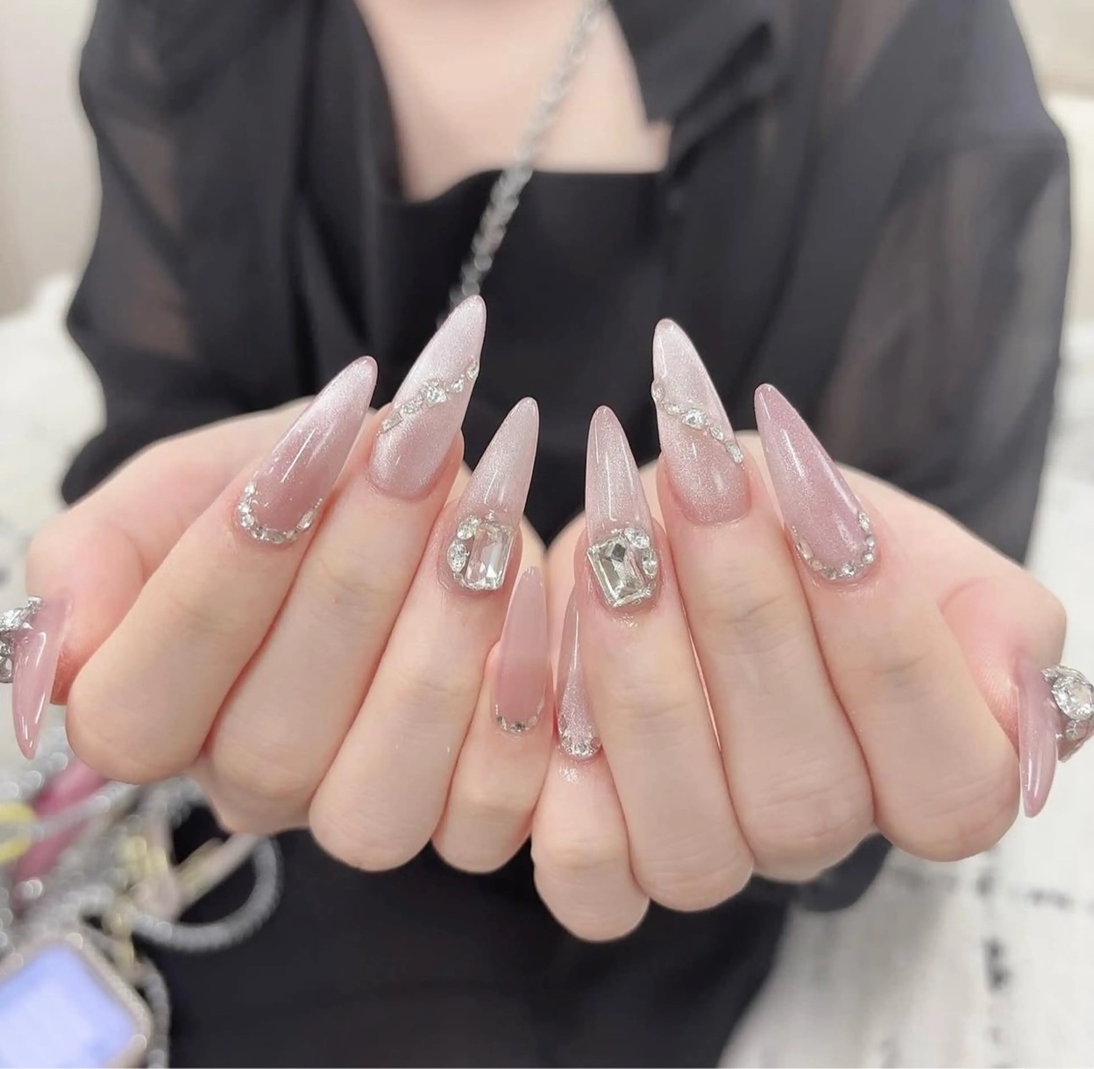 ネイル 韓国ネイル 持ち込み ニュアンスネイル ネイルチップ ハンドネイル TABI ANA.CHUOのネイルデザイン